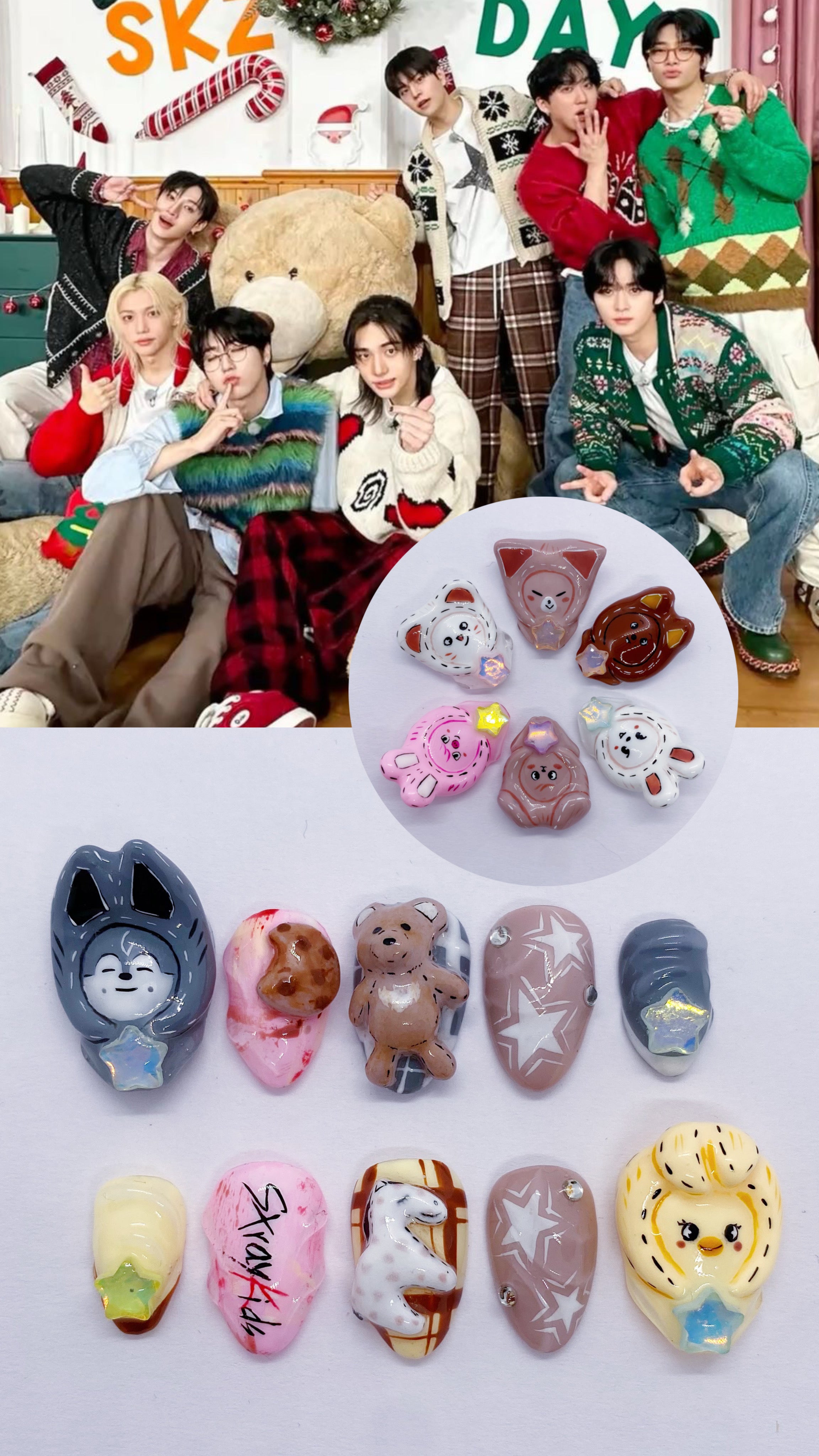 SKZoo Winter Edition press on nails(Ready to claim)