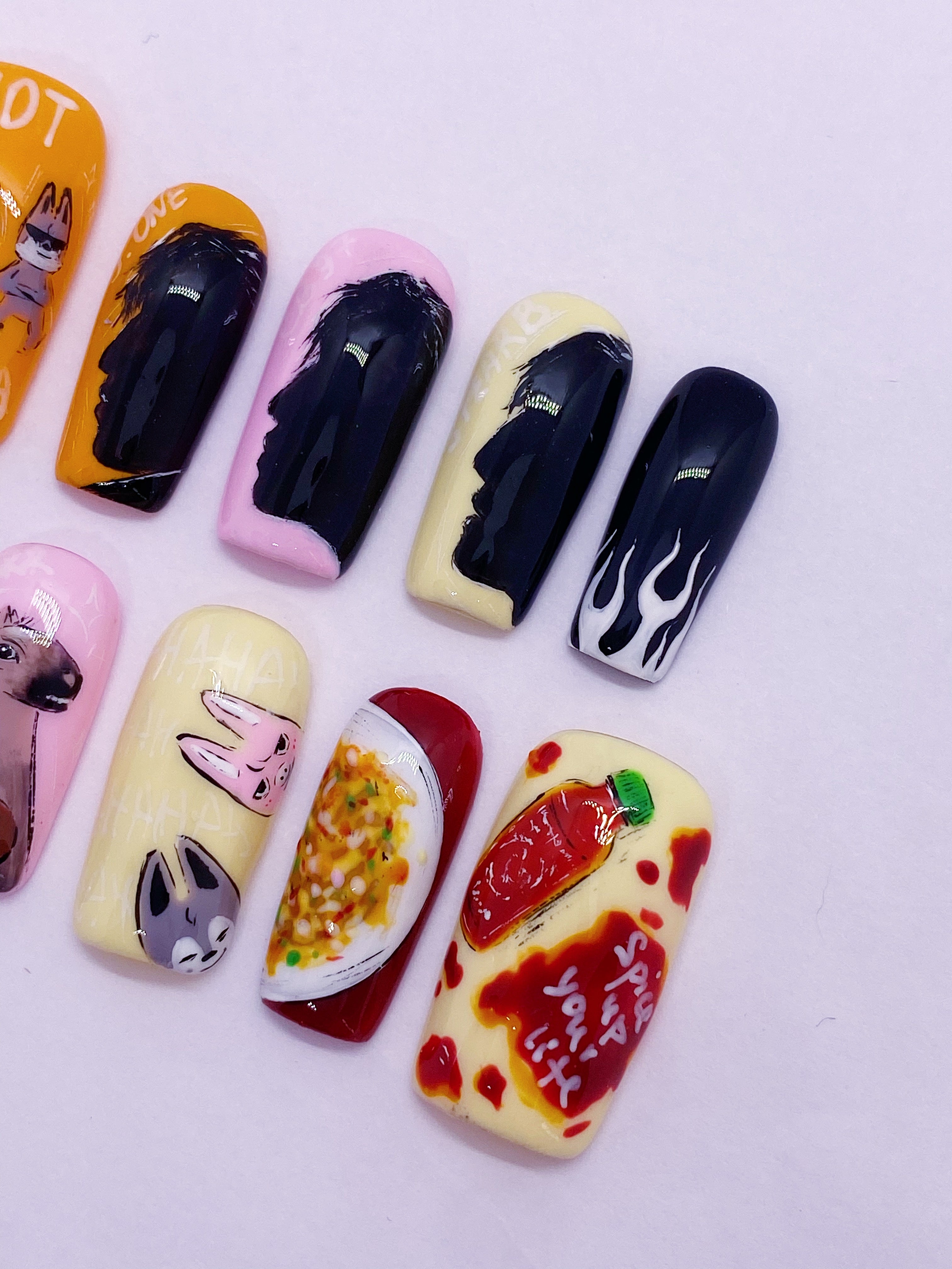 SKZ 3racha press on nails