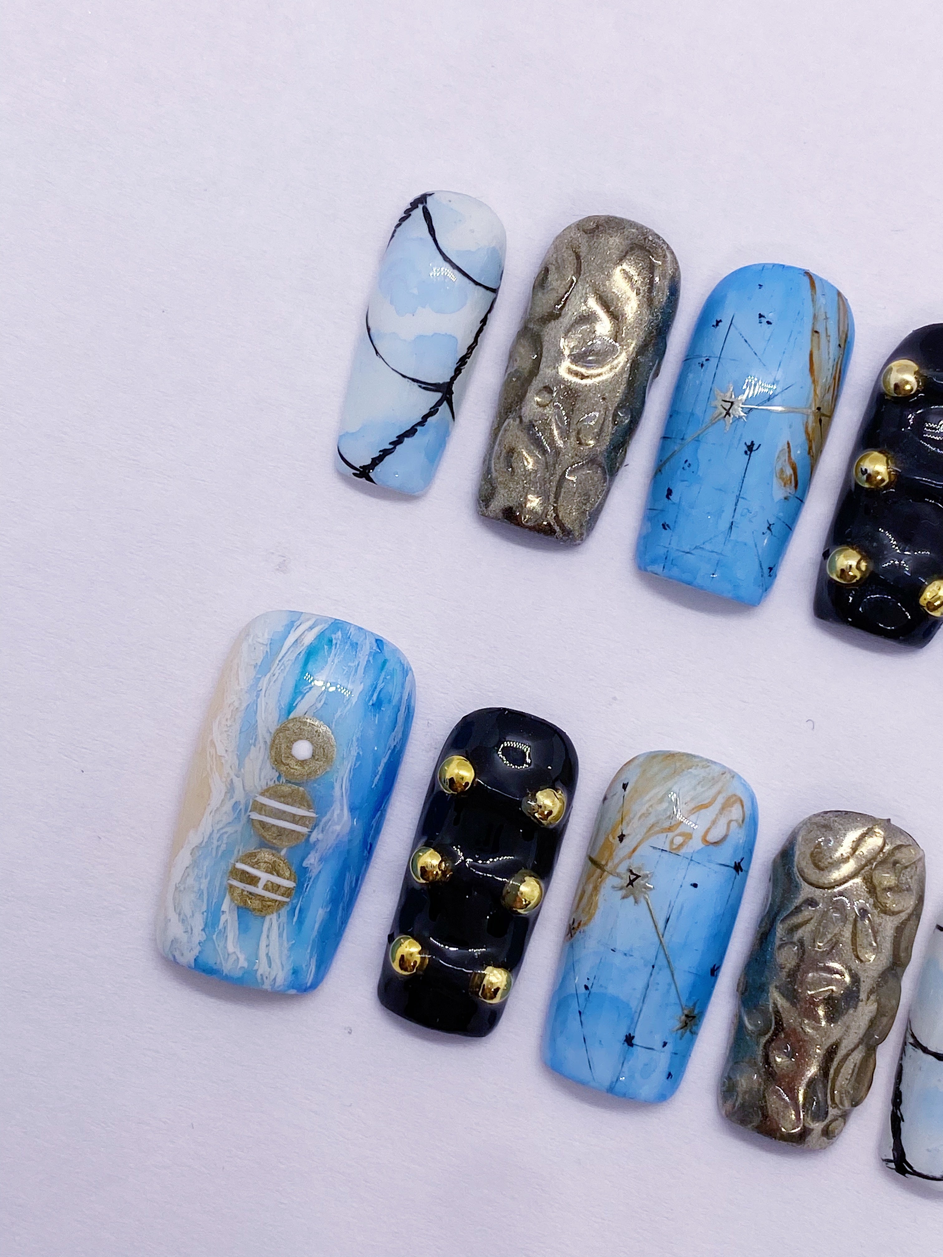 BTS Swim press on nails