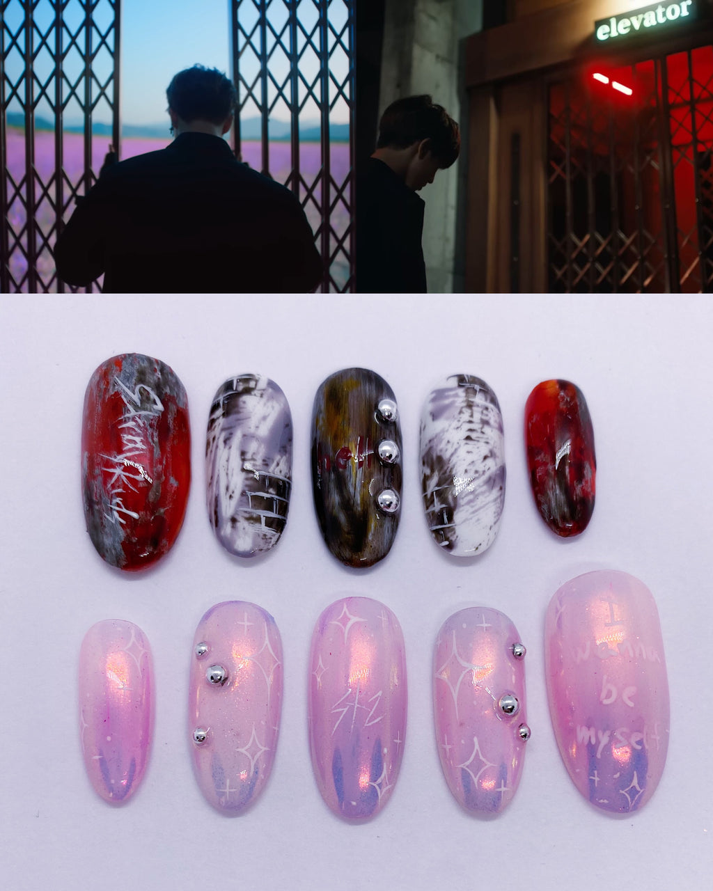 SKZ Hellevator x Levanter press on nails (Ready to claim)