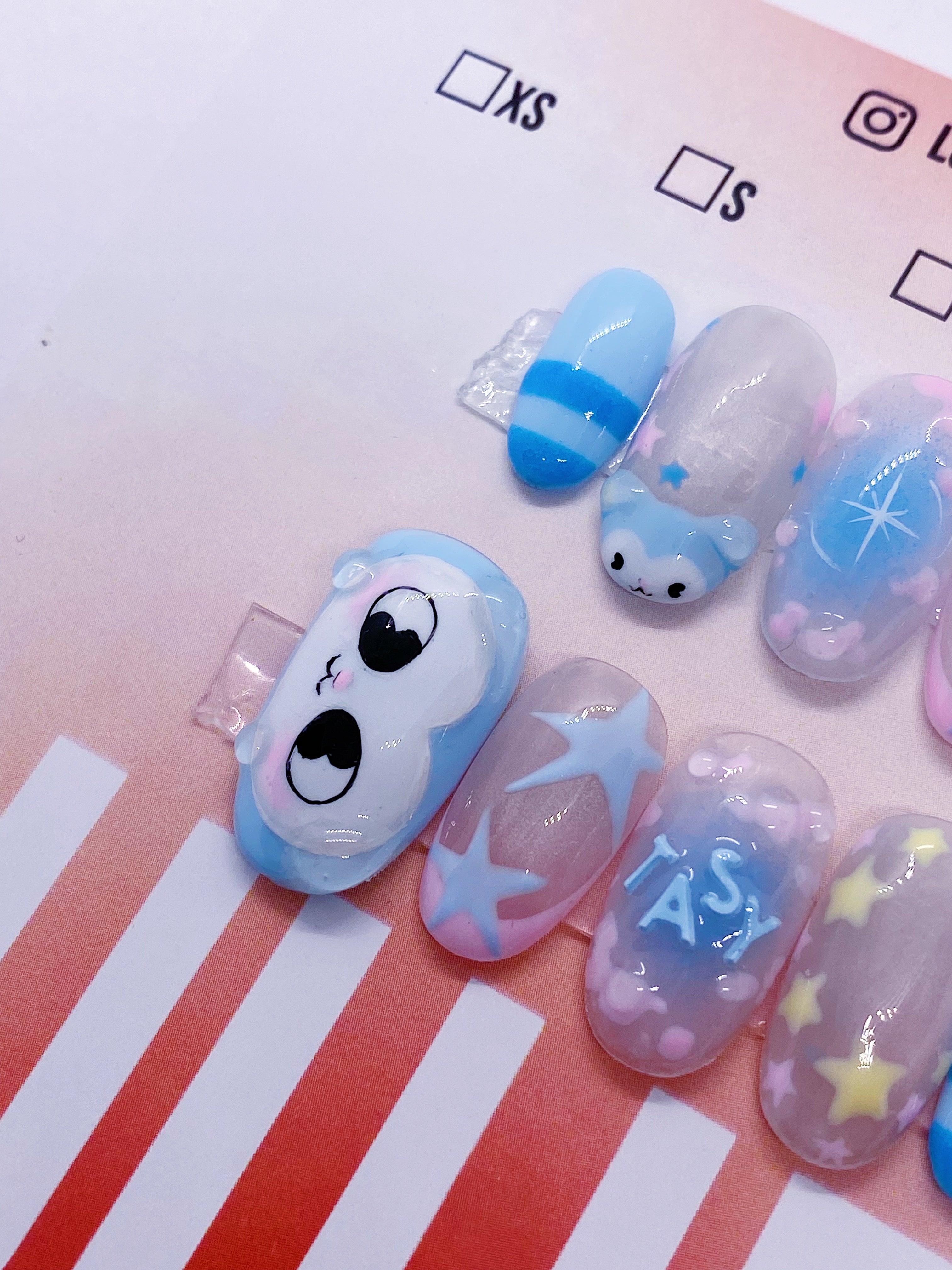 SKZ TASY press on nails