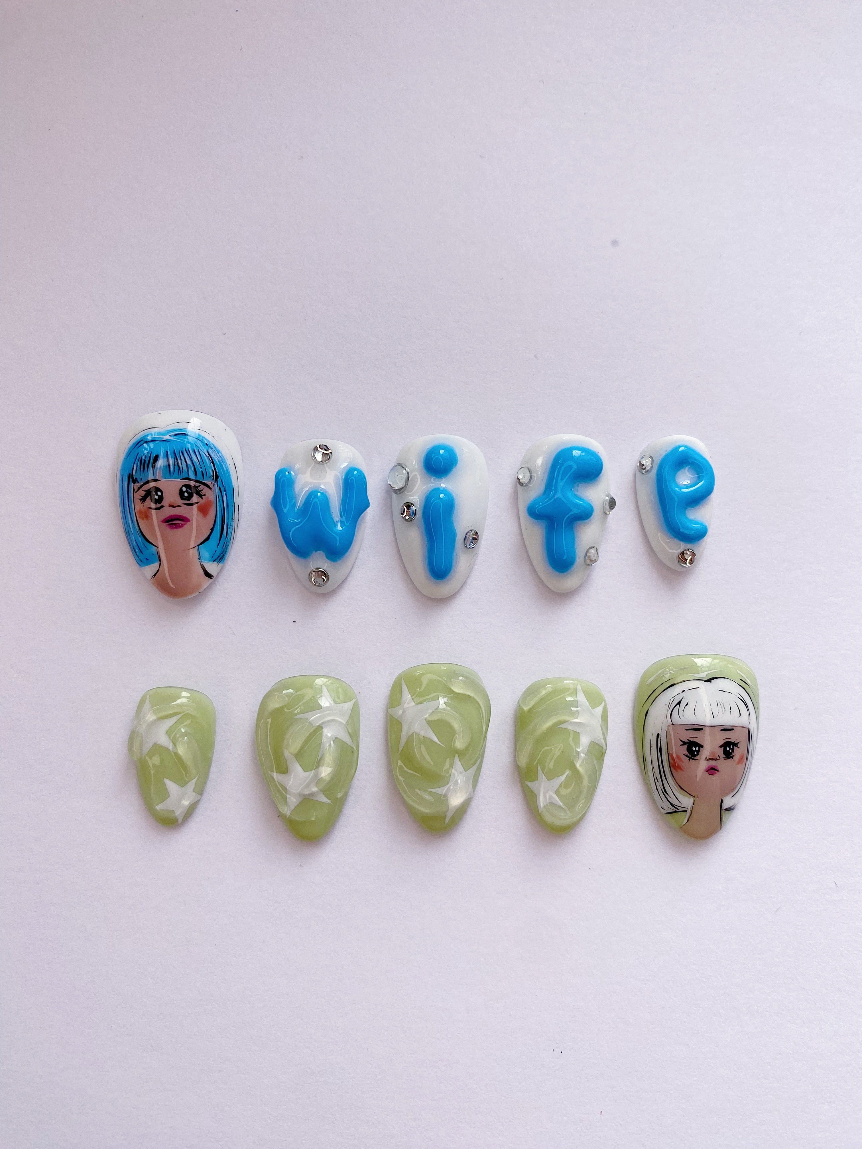 I-DLE Wife press on nails