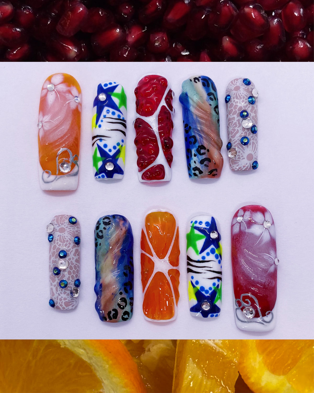 KATSEYE Hootie Frutti press on nails