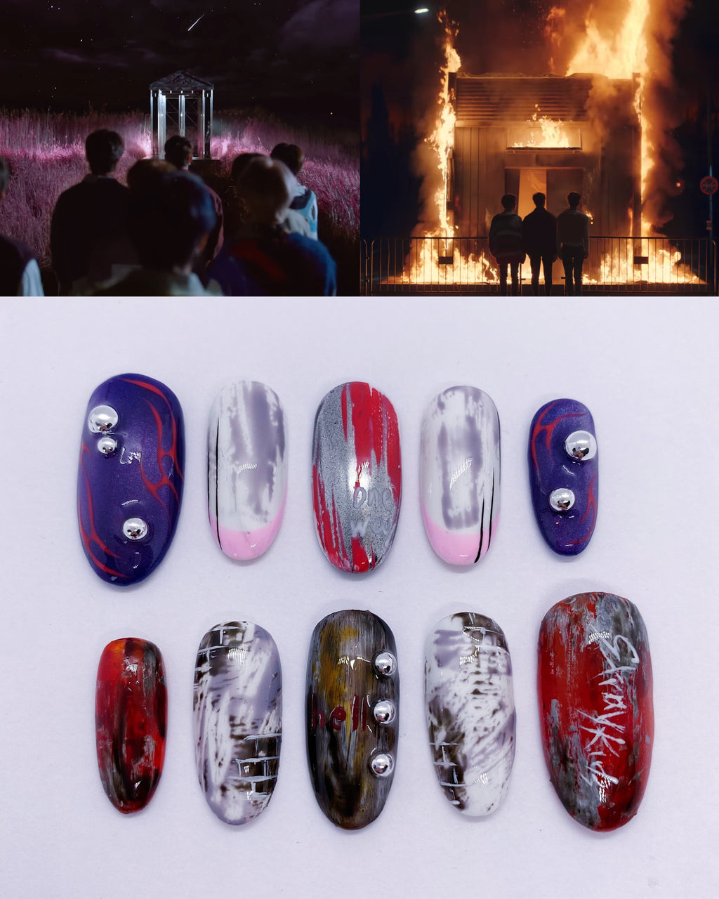 SKZ Hellevator x Levanter press on nails (Ready to claim)