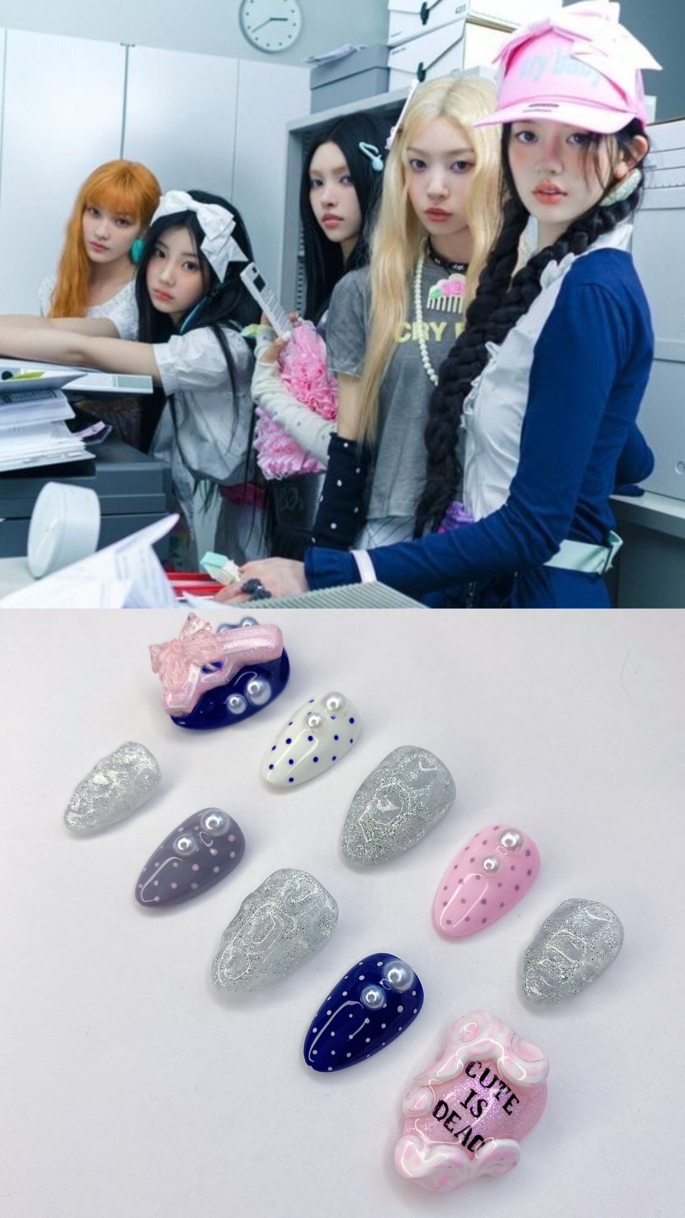 ILLIT Not Cute Anymore press on nails