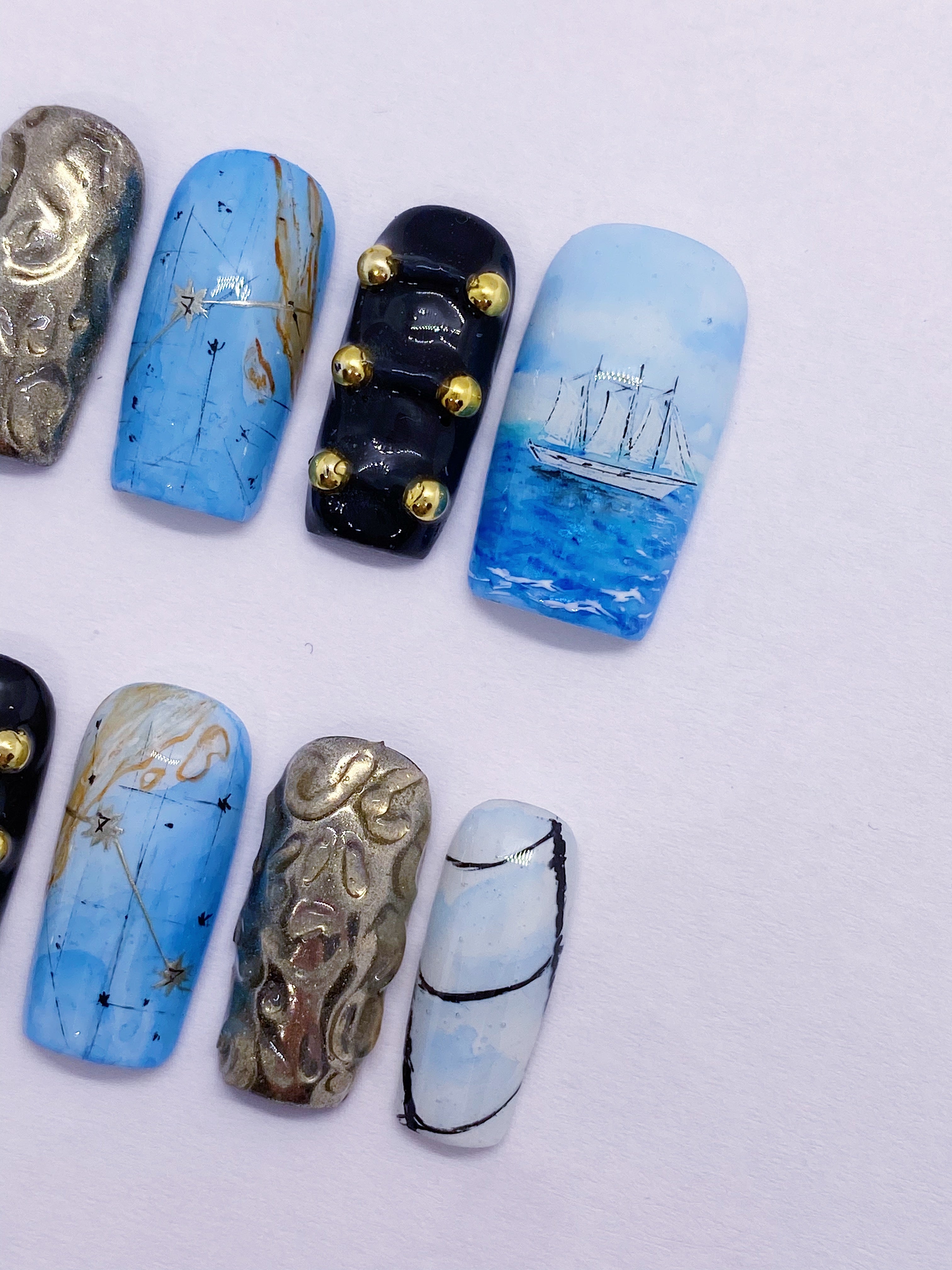 BTS Swim press on nails