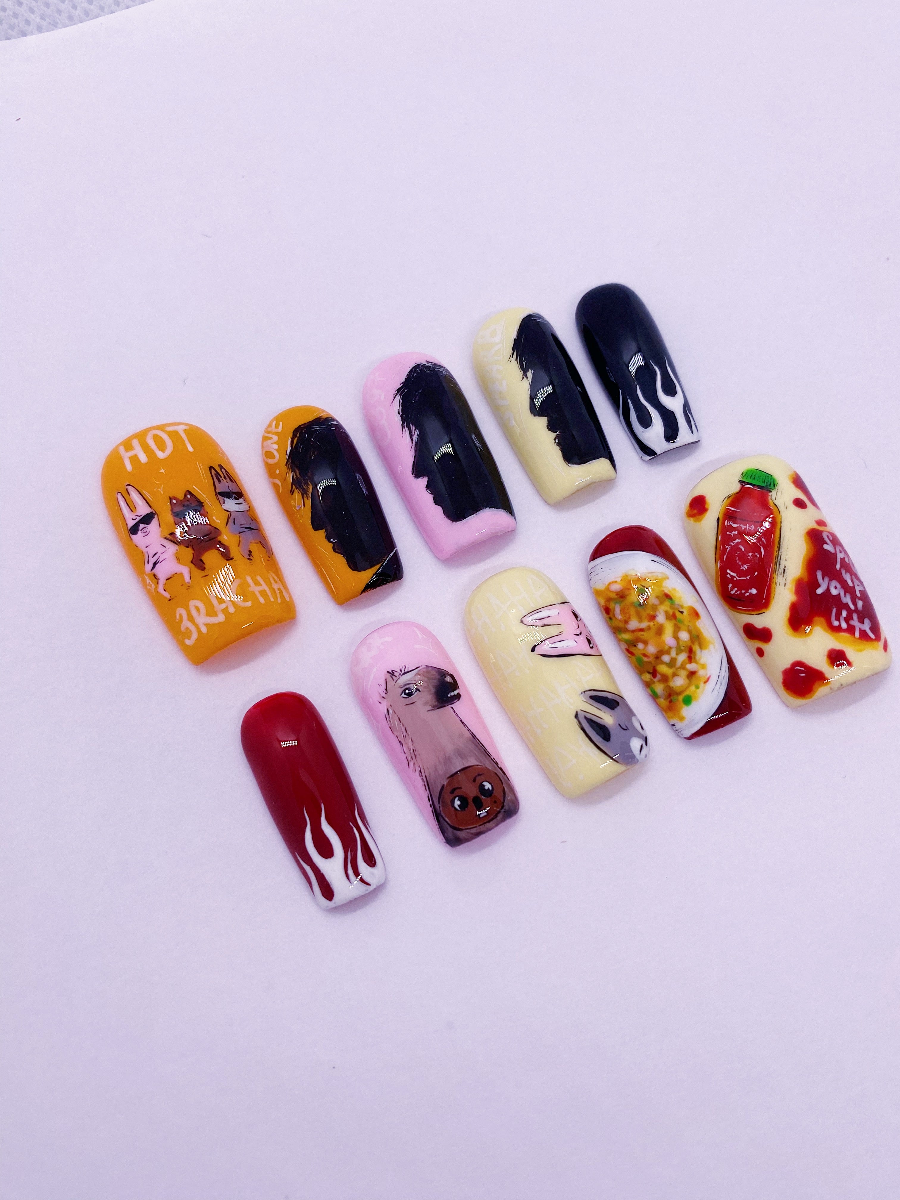 SKZ 3racha press on nails