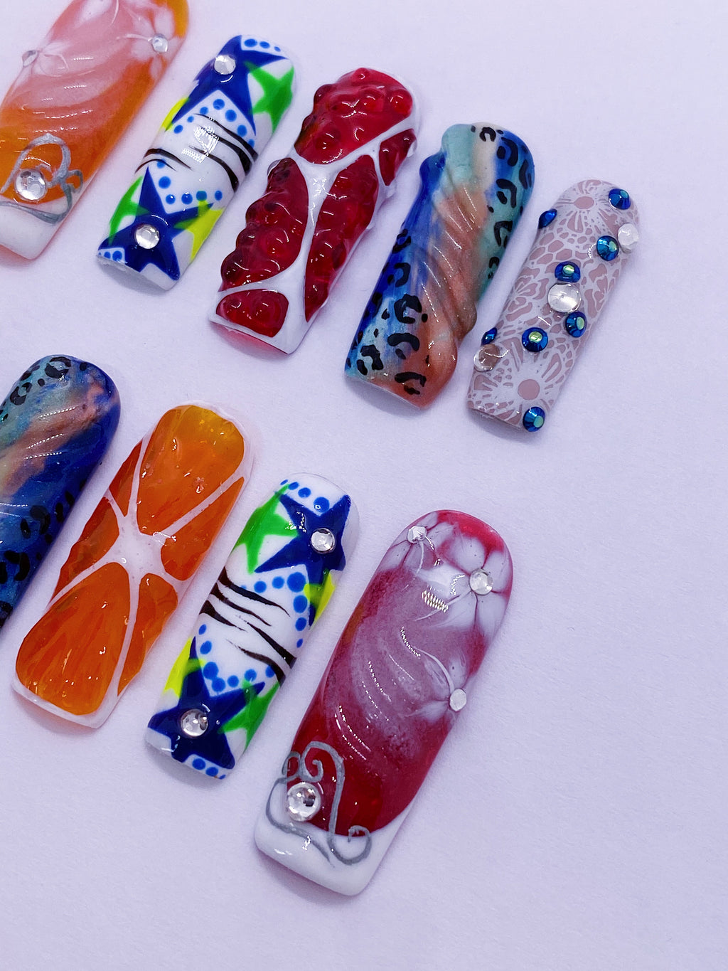 KATSEYE Hootie Frutti press on nails