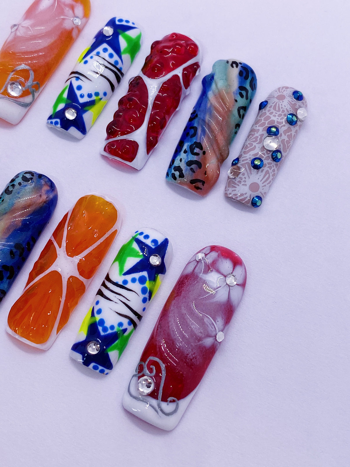 KATSEYE Hootie Frutti press on nails