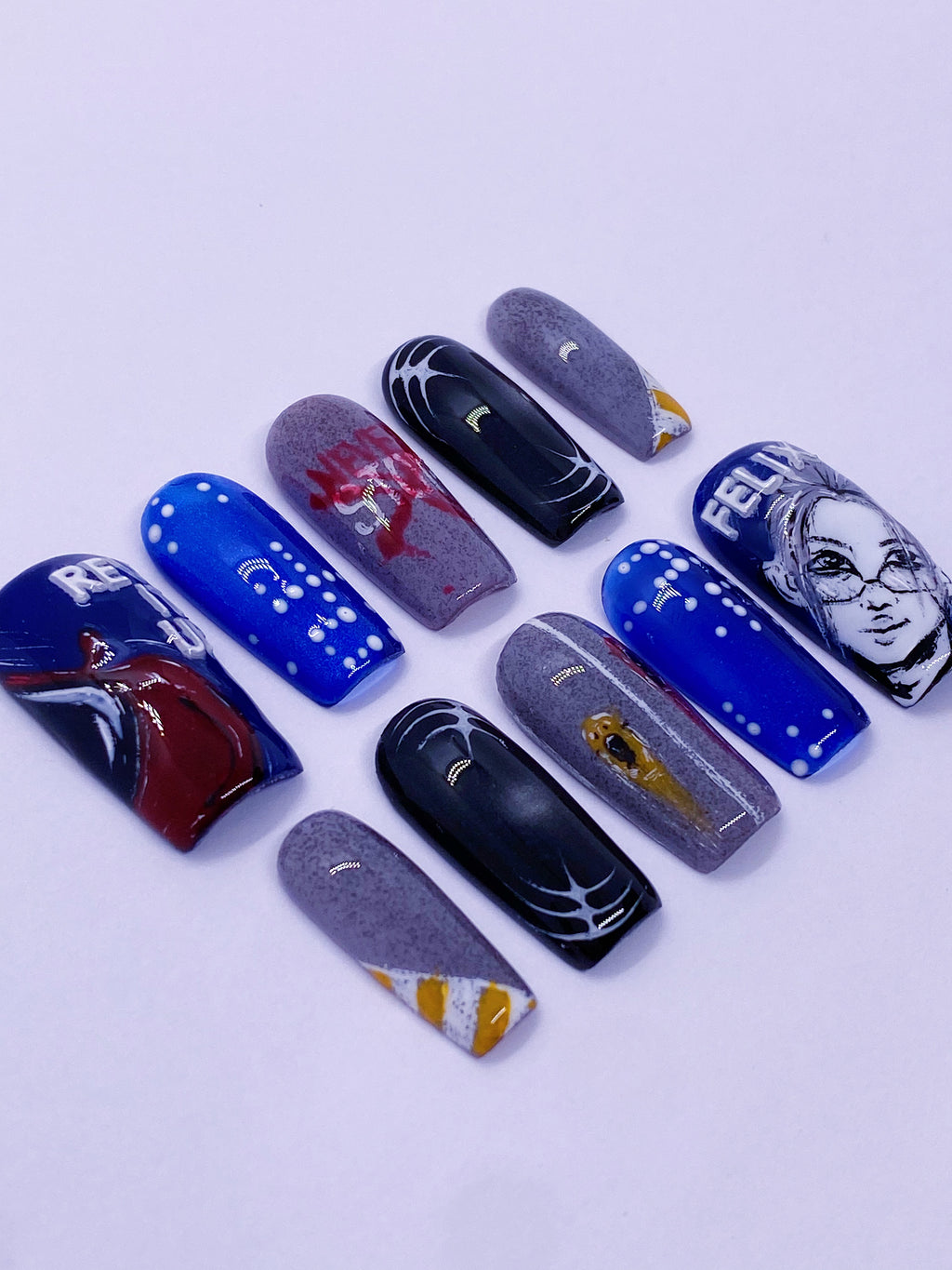 SKZ Felix REV IT UP press on nails