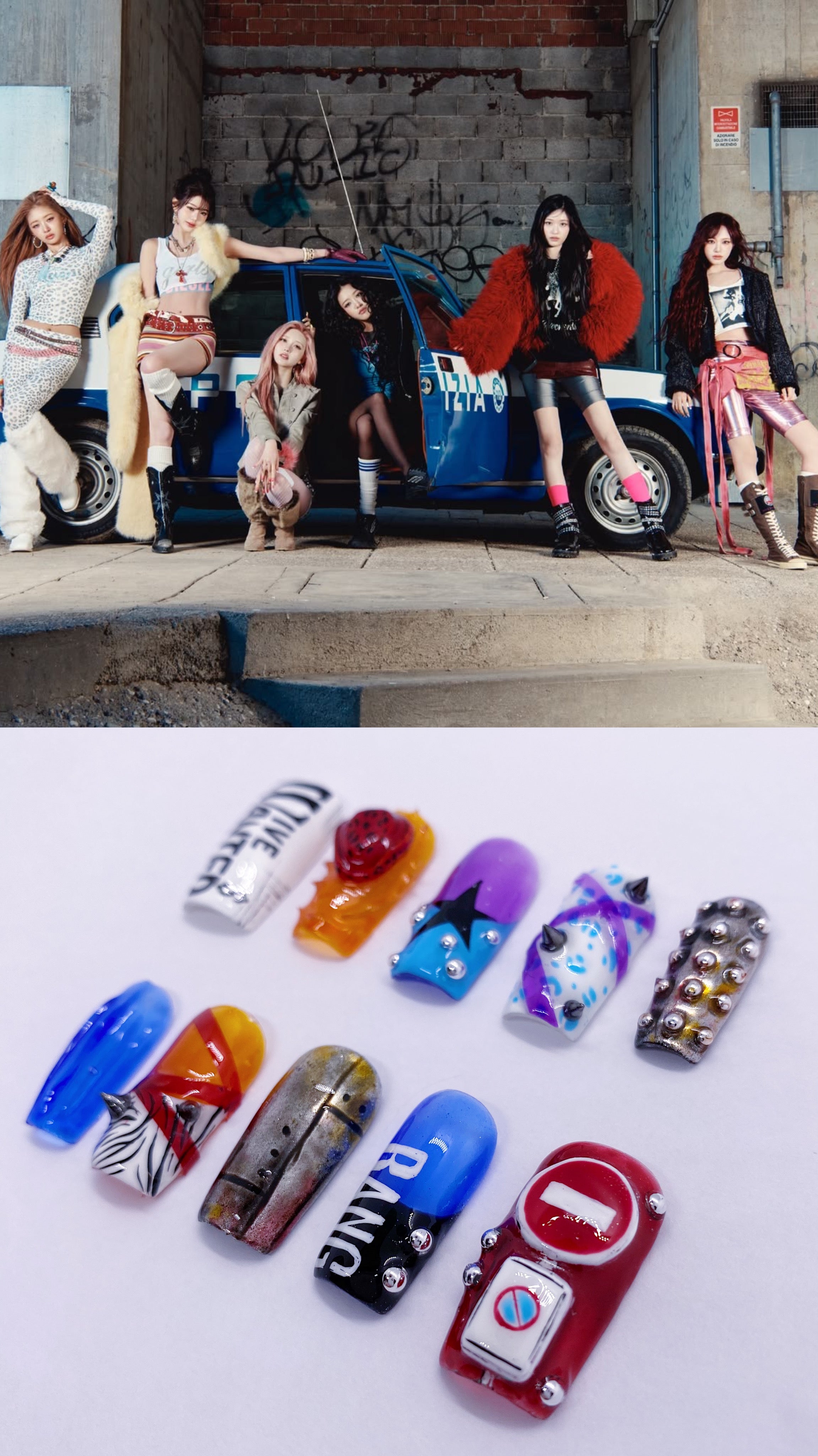 IVE Bang Bang press on nails