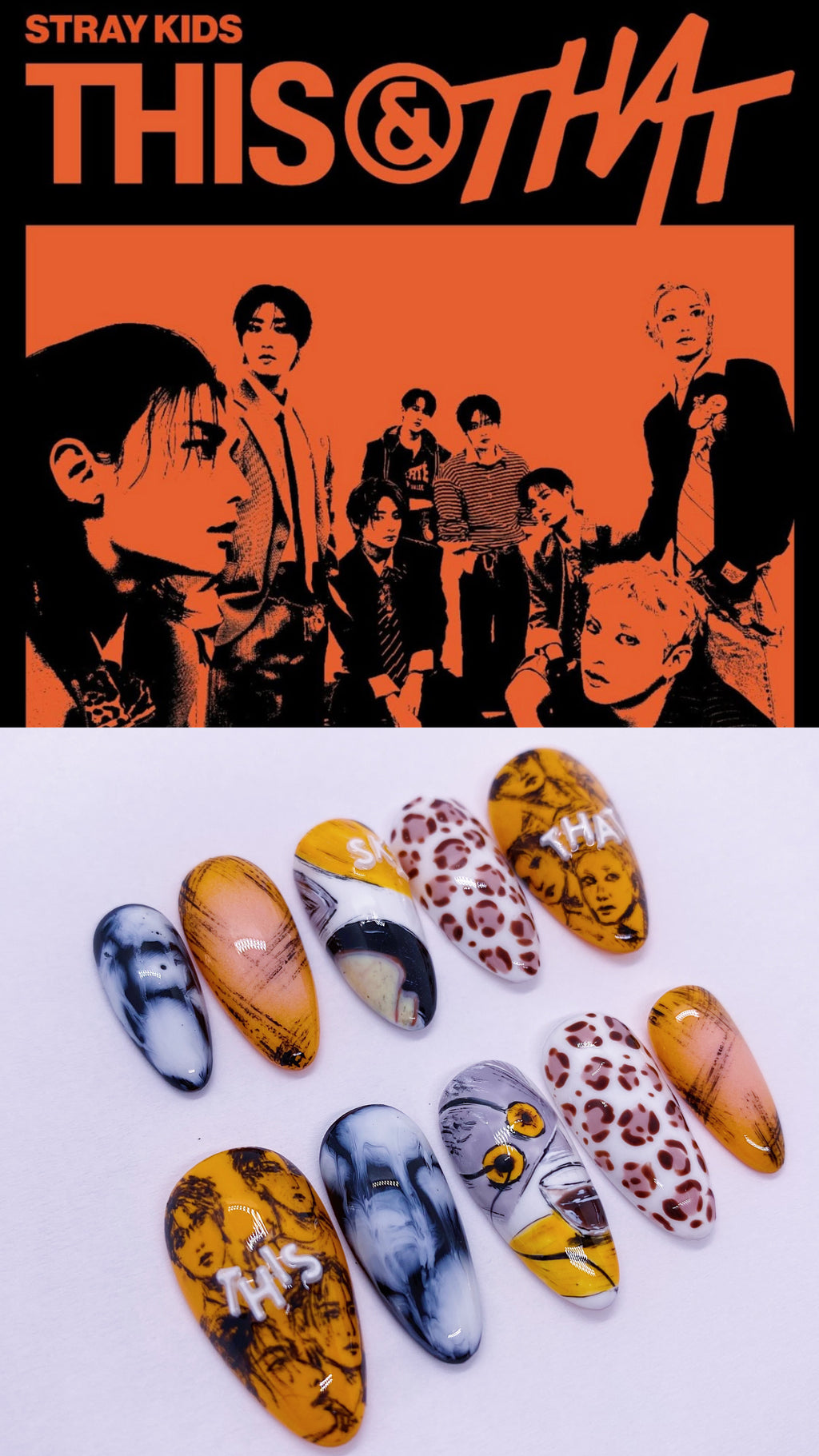 SKZ This&That album concept version press on nails