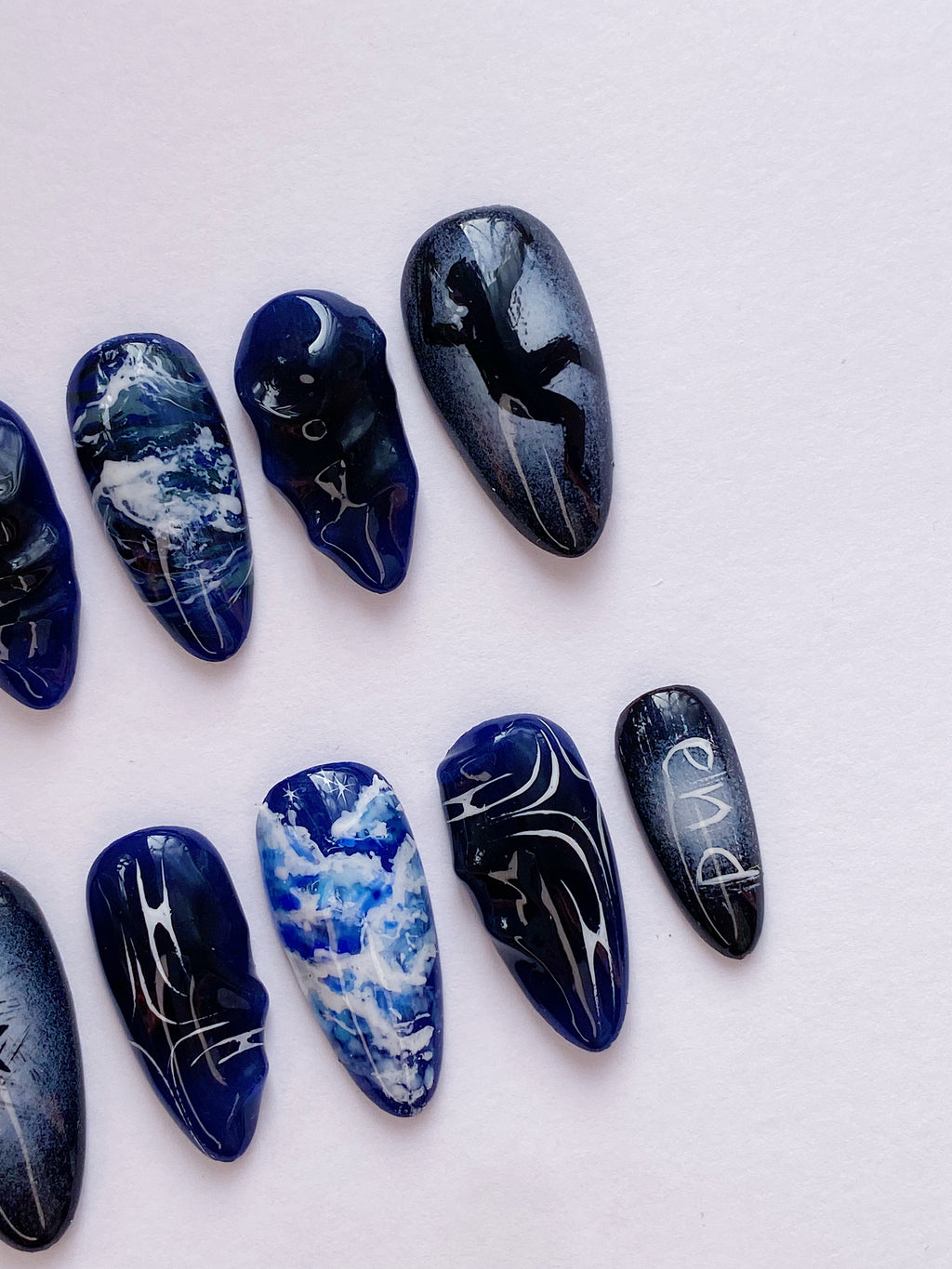 FELIX deep end press on nails(Ready to claim)