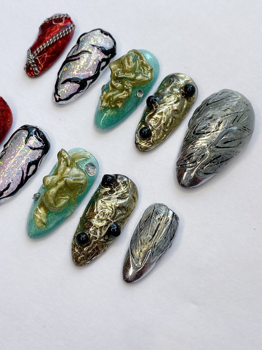 JENNIE Zen press on nails(Ready to claim)