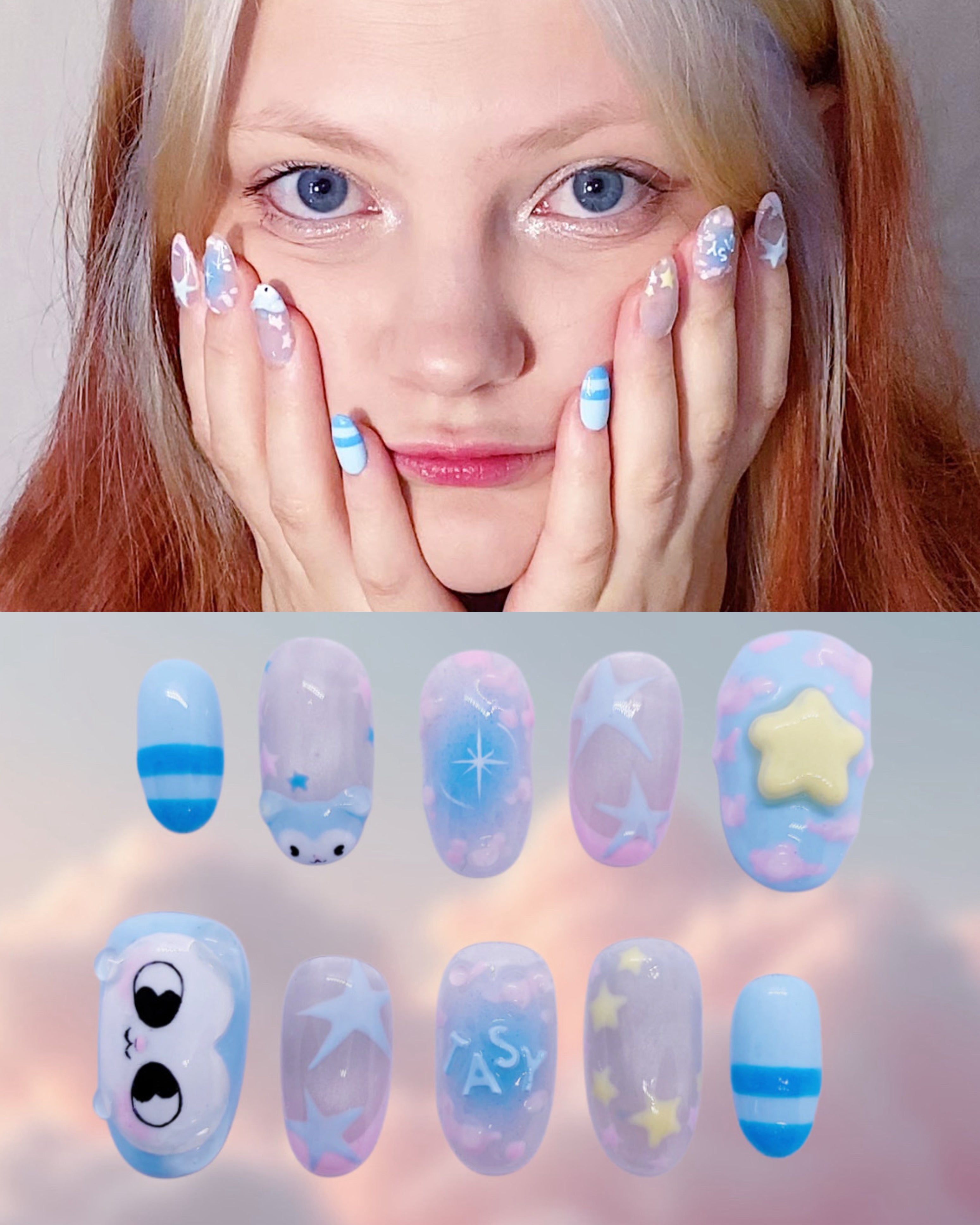 SKZ TASY press on nails
