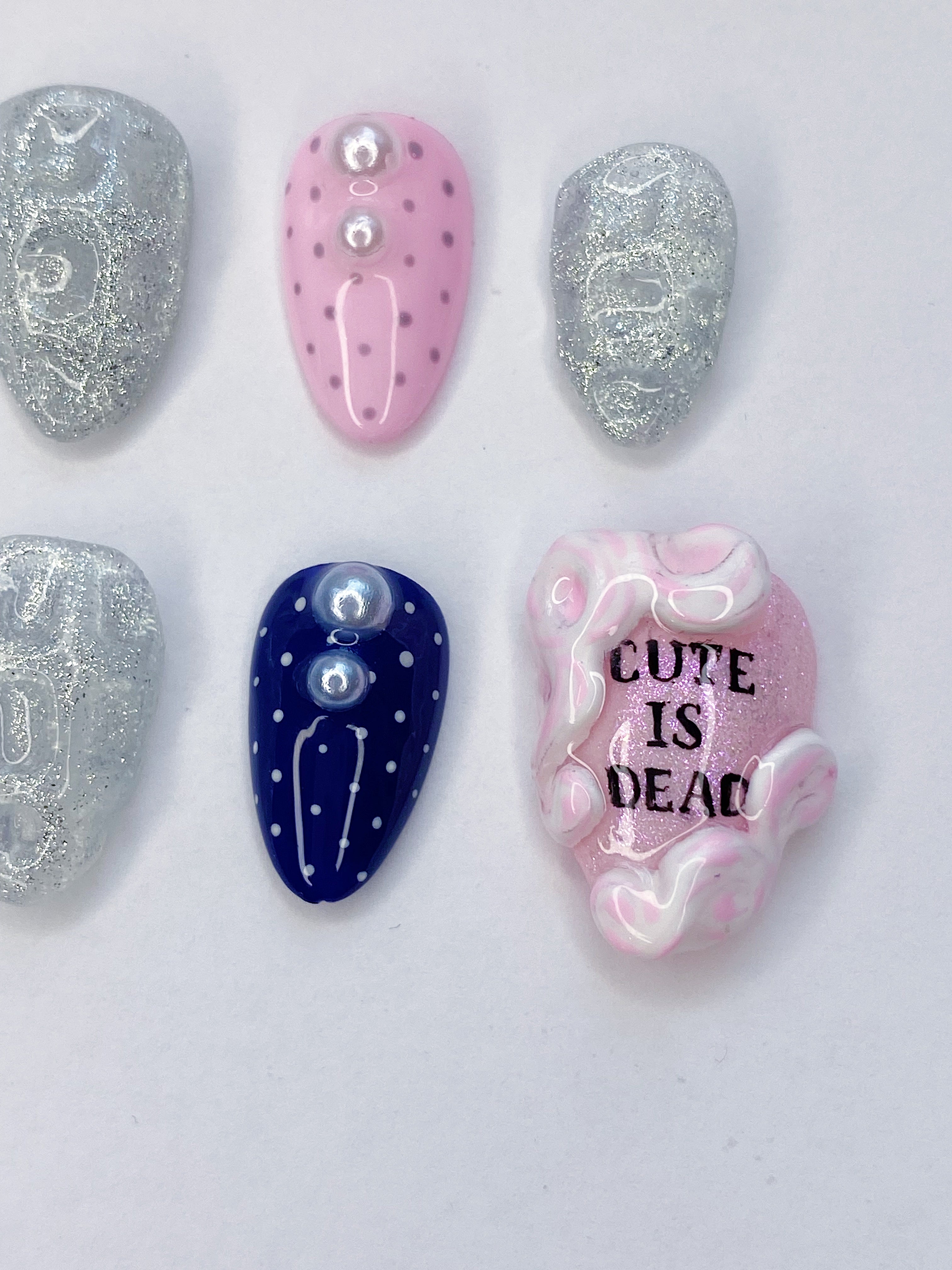 ILLIT Not Cute Anymore press on nails(Ready to claim)