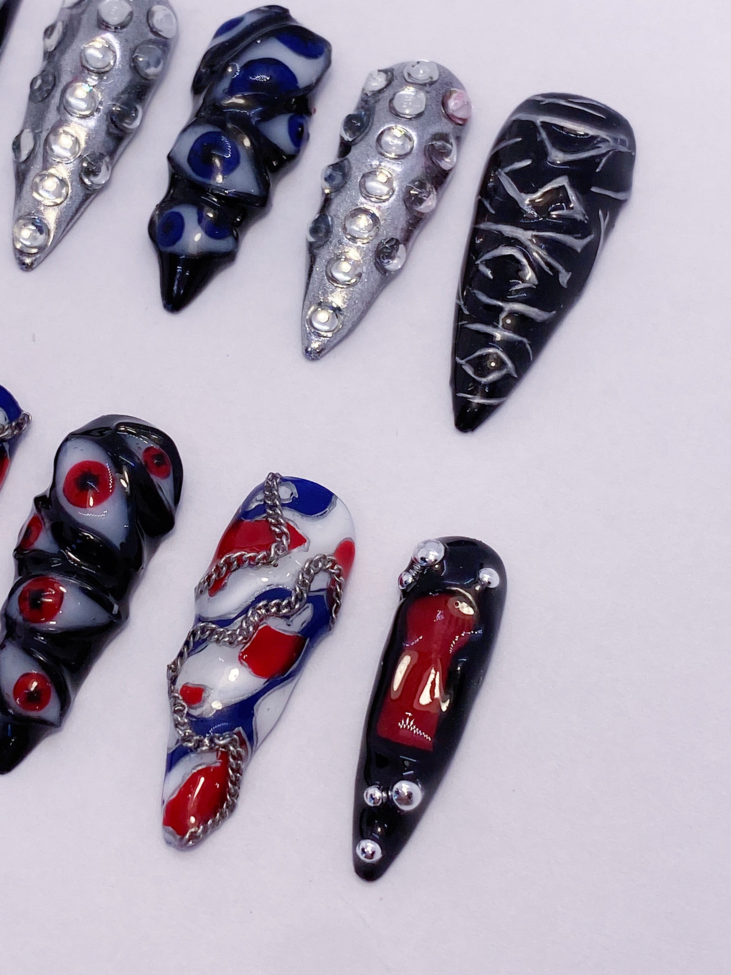 Babymonster Psycho press on nails