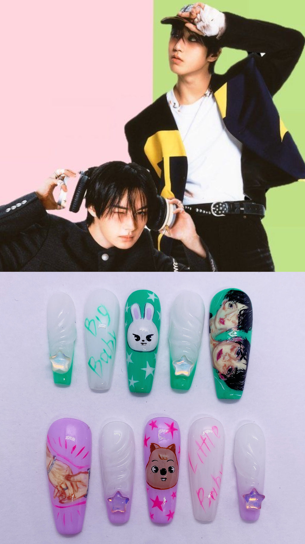 SKZ Minsung press on nails