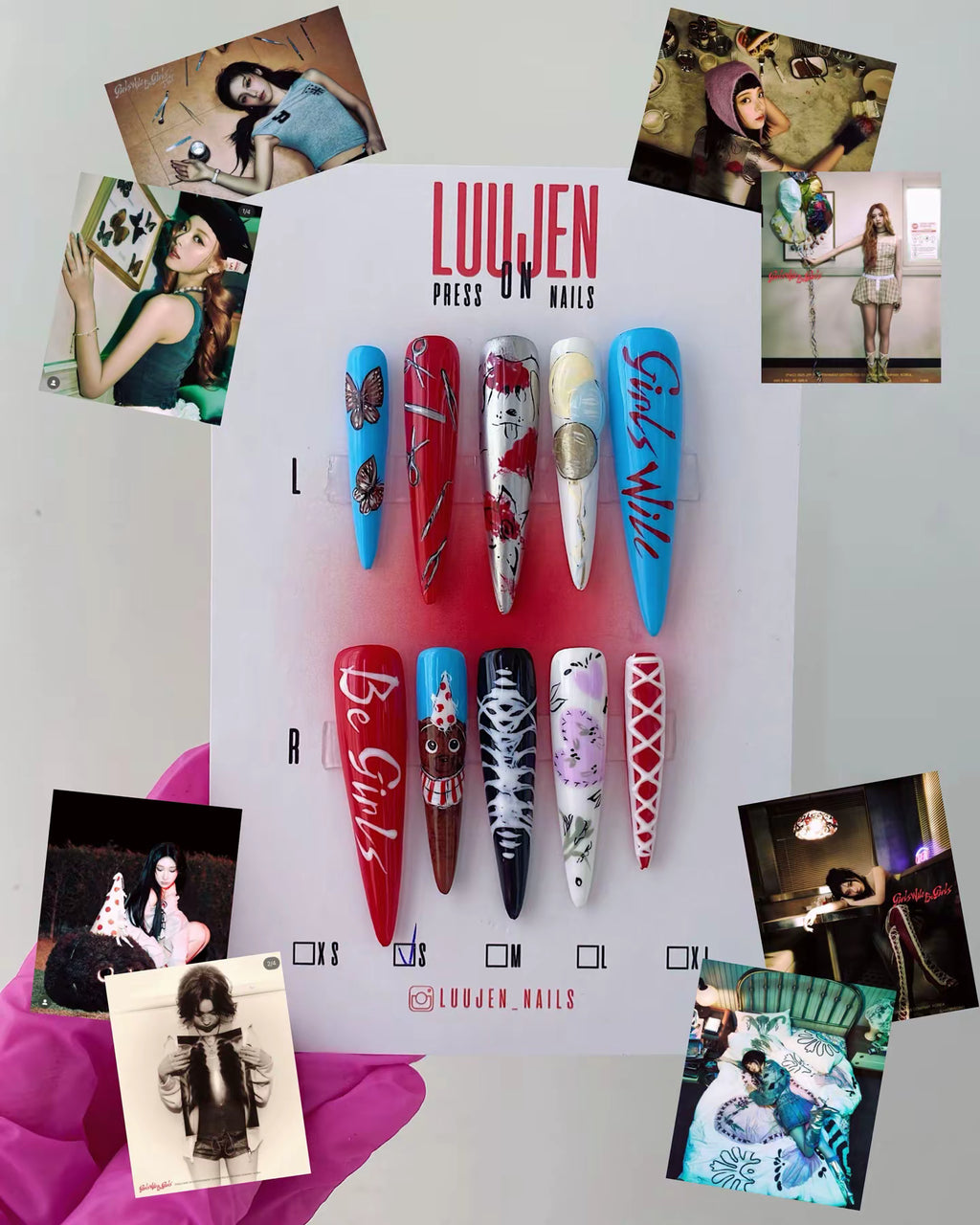 Itzy GWBG(album) press on nails