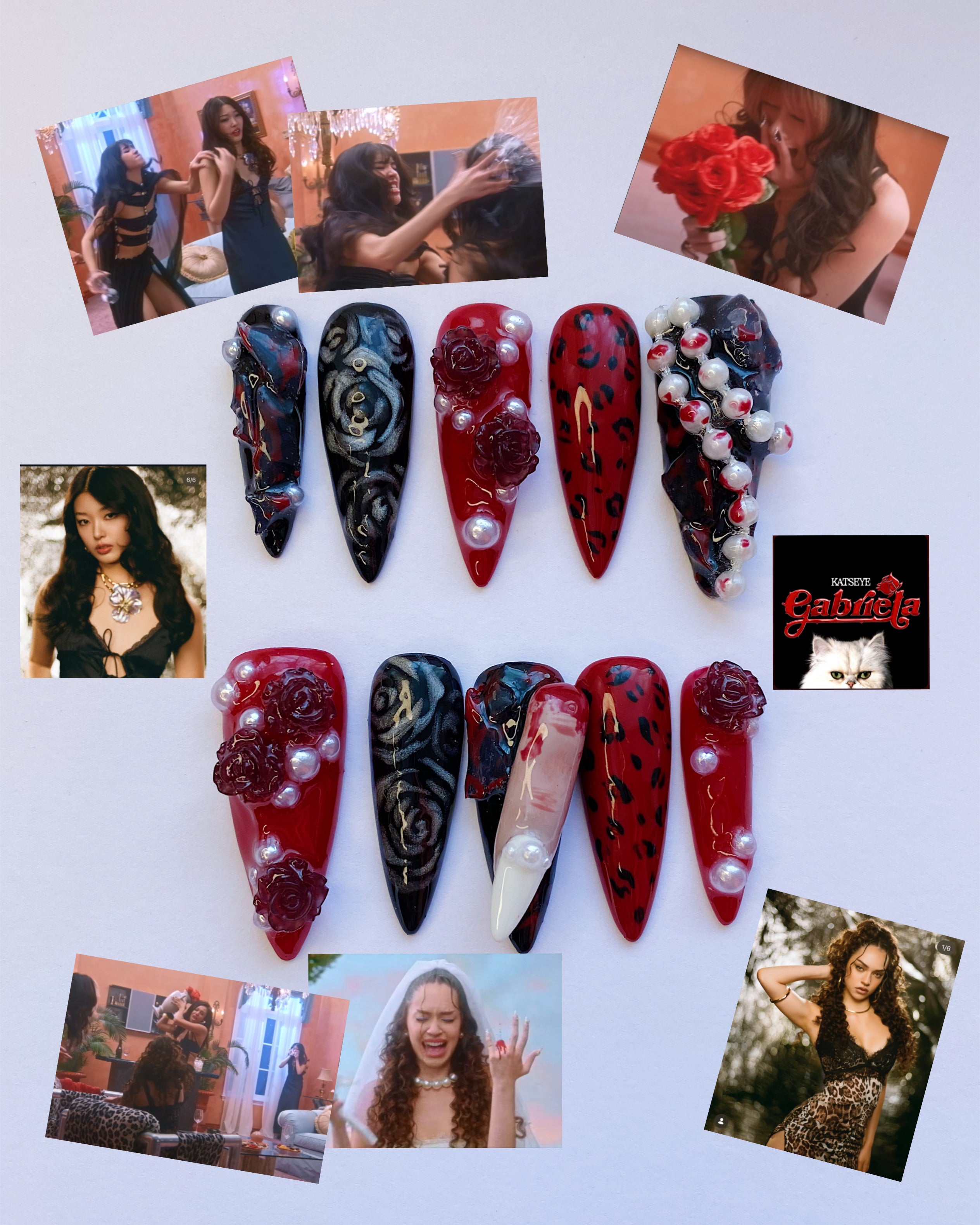 KATSEYE Gabriela press on nails