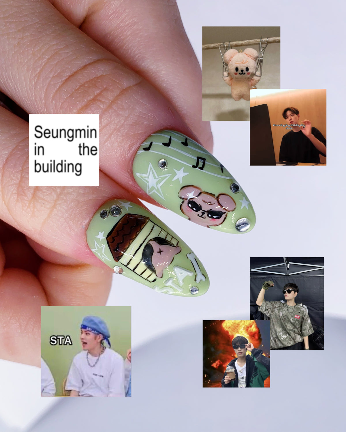 SKZ Seungmin press on nails