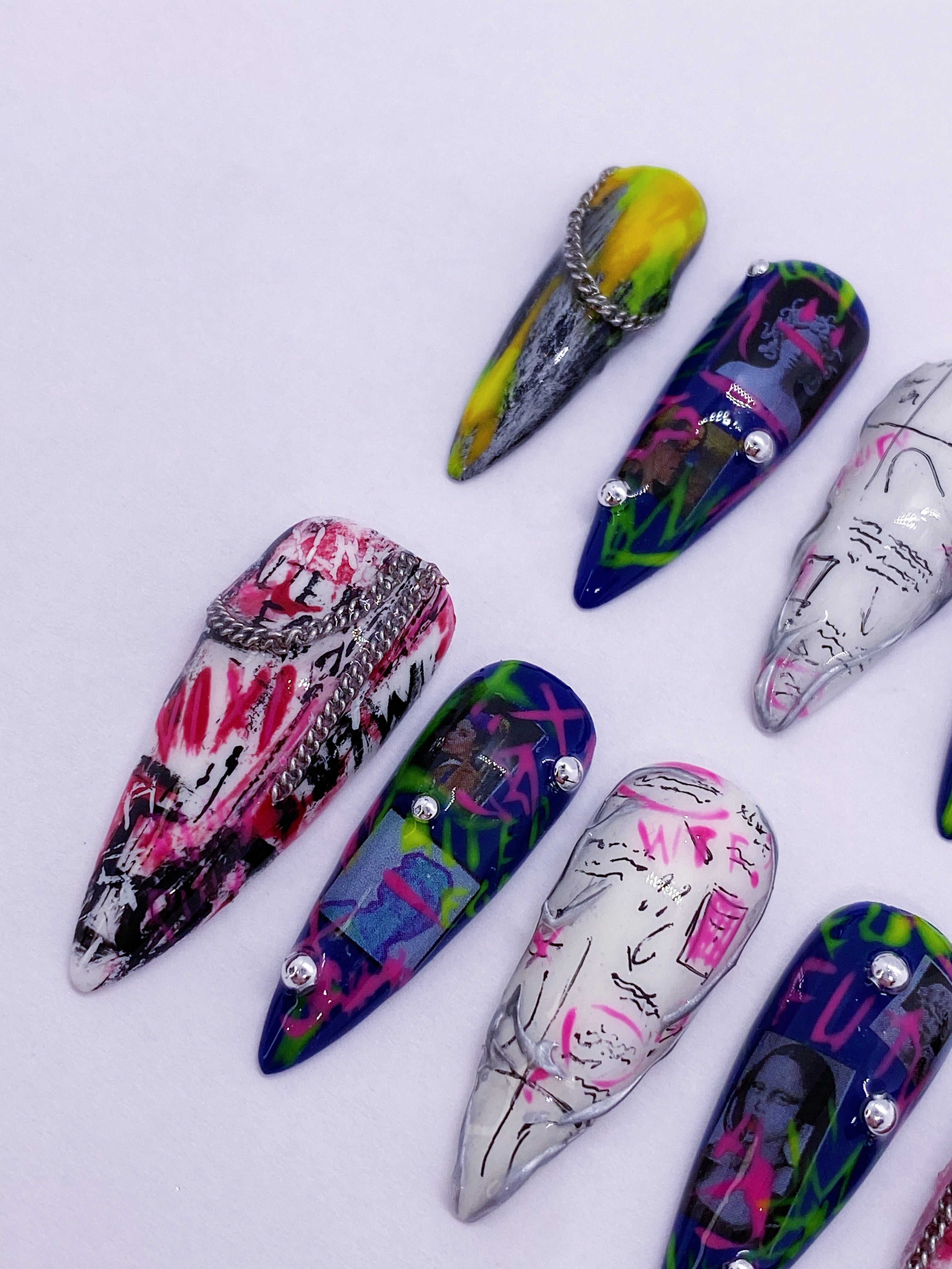 LISA FUTW press on nails(Ready to claim)