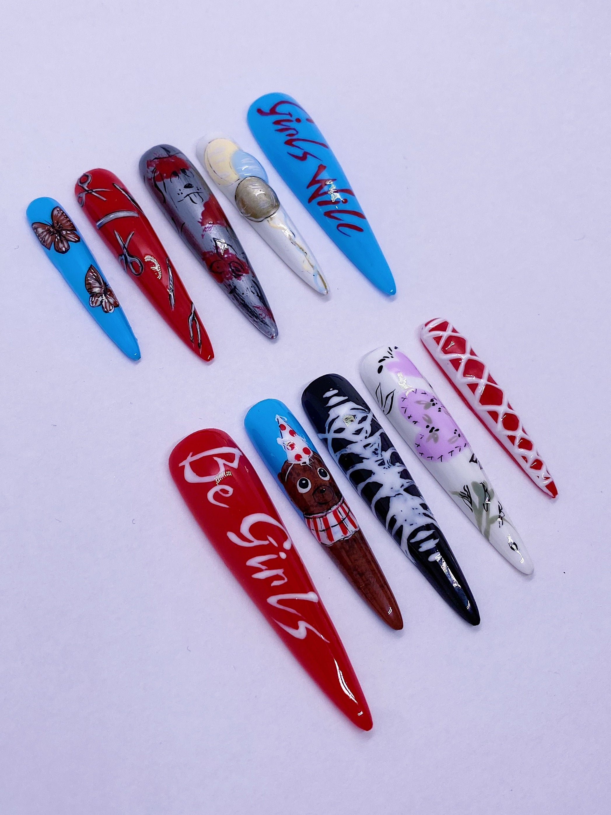 Itzy GWBG(album) press on nails