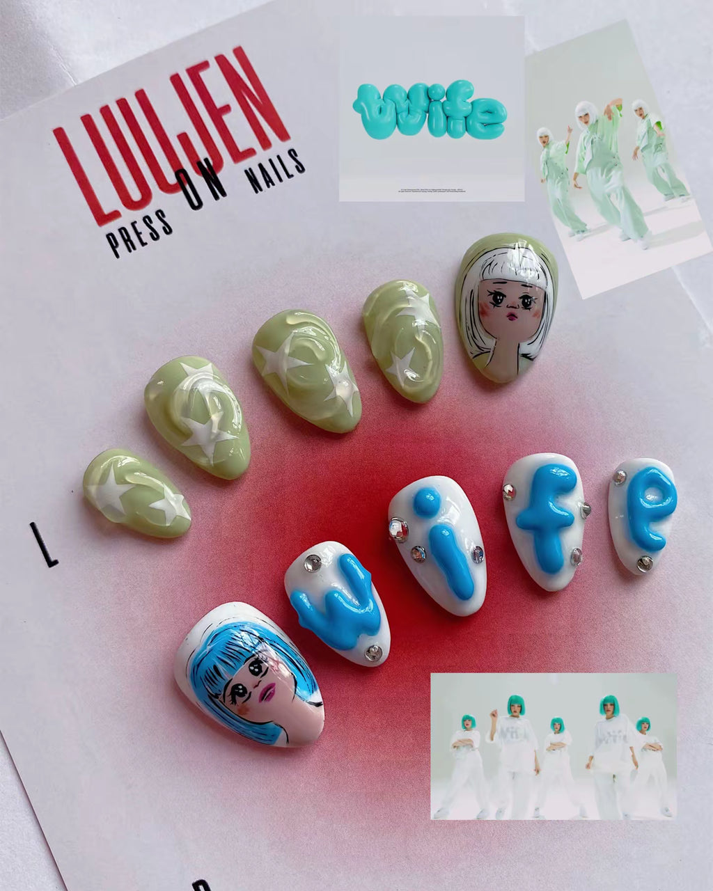 I-DLE Wife press on nails