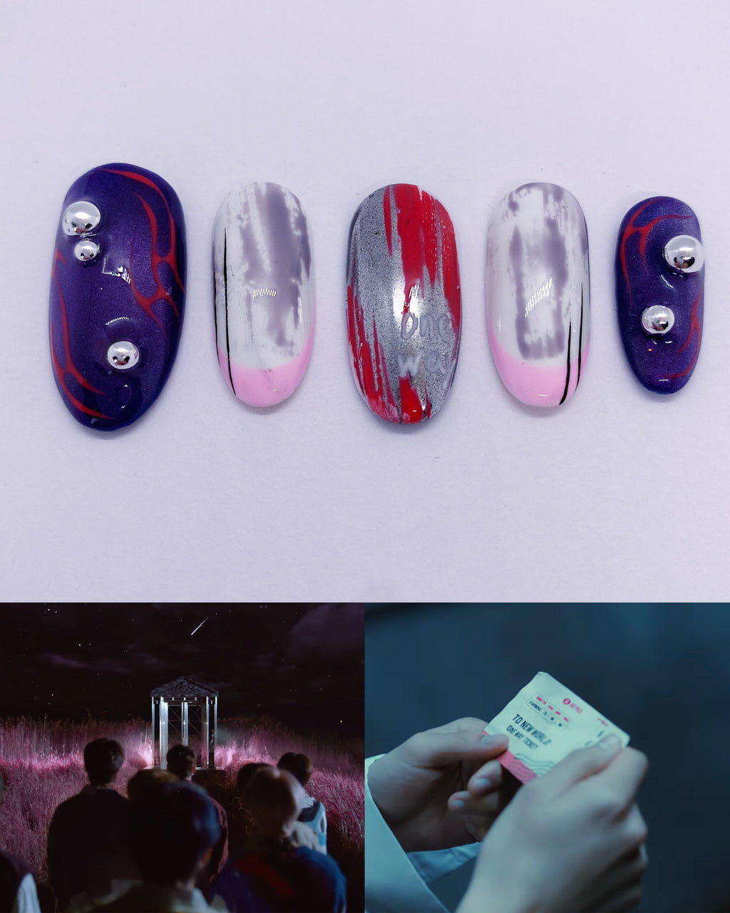 SKZ Hellevator x Levanter press on nails (Ready to claim)