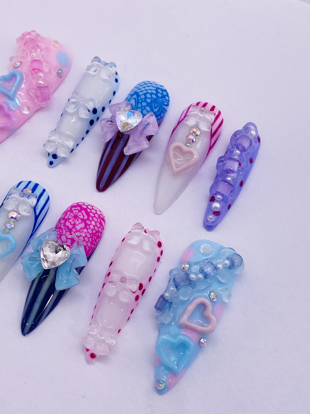 KATSEYE Pinky Up press on nails(Ready to claim)