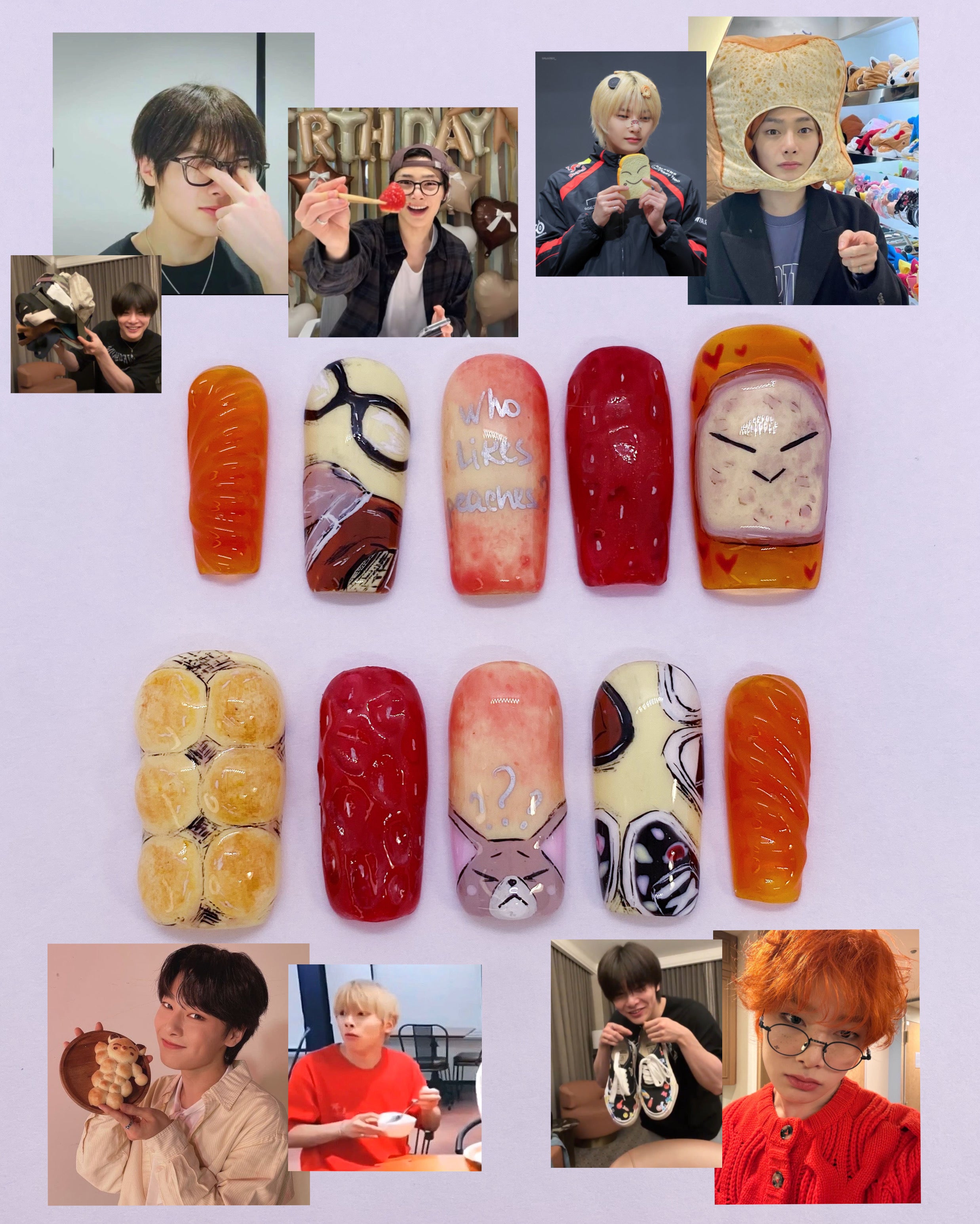 SKZ Baby-bread press on nails