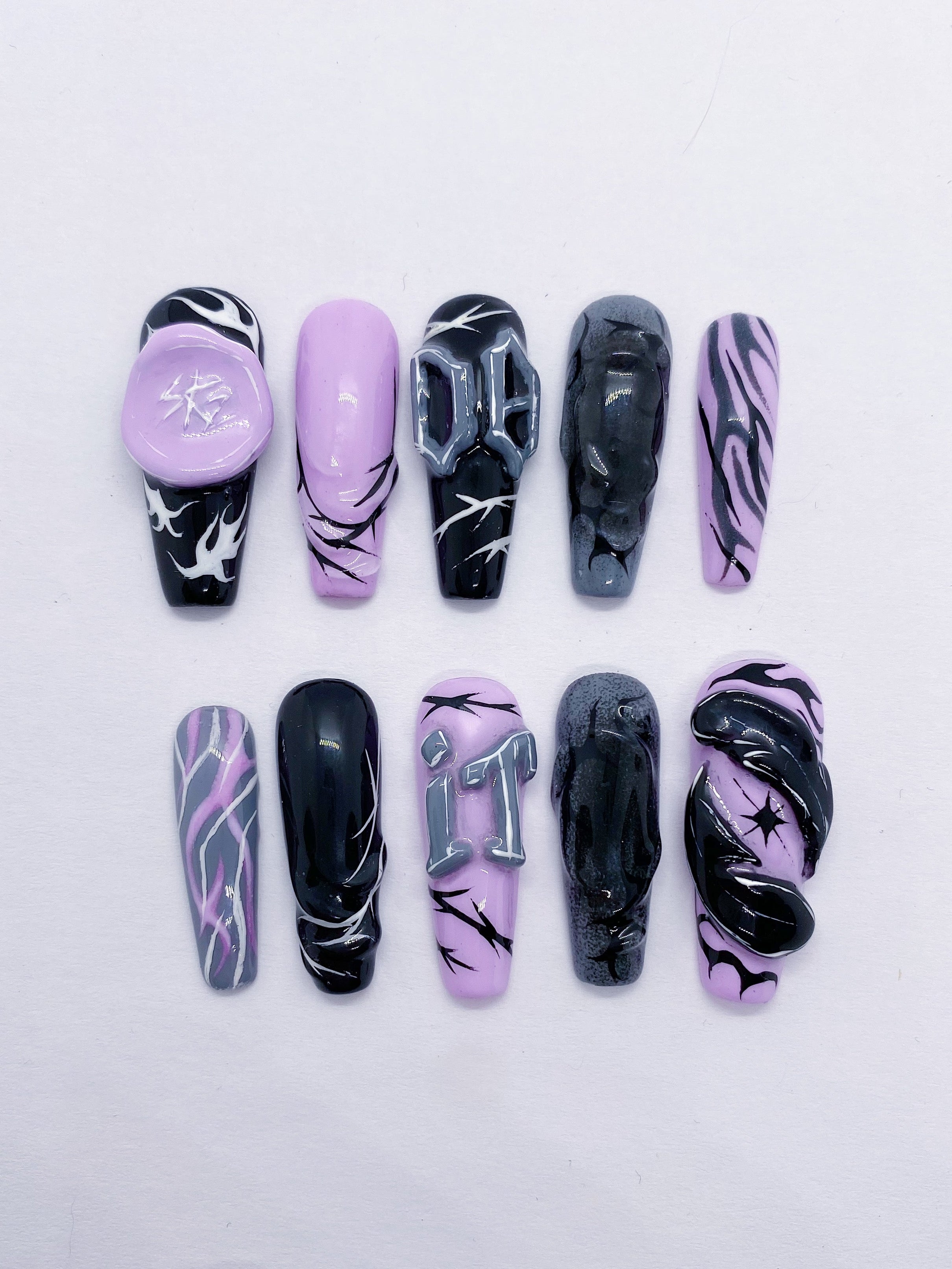 SKZ Do It press on nails