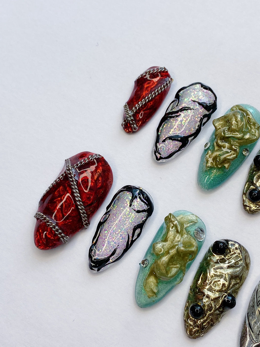 JENNIE Zen press on nails(Ready to claim)