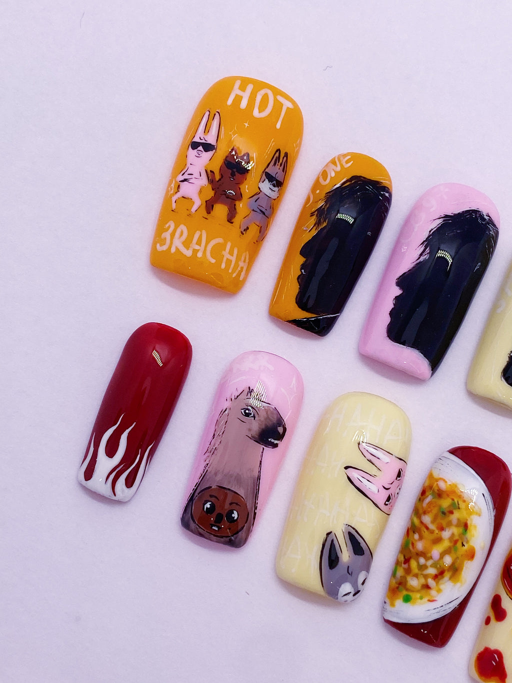 SKZ 3racha press on nails