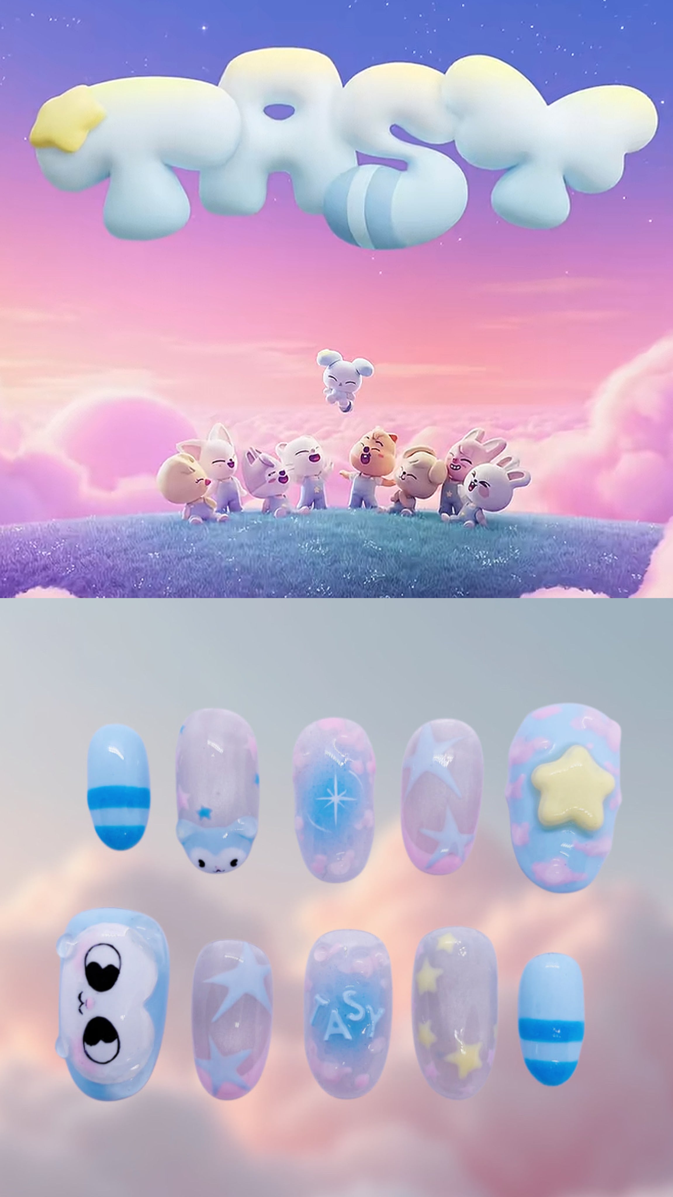 SKZ TASY press on nails