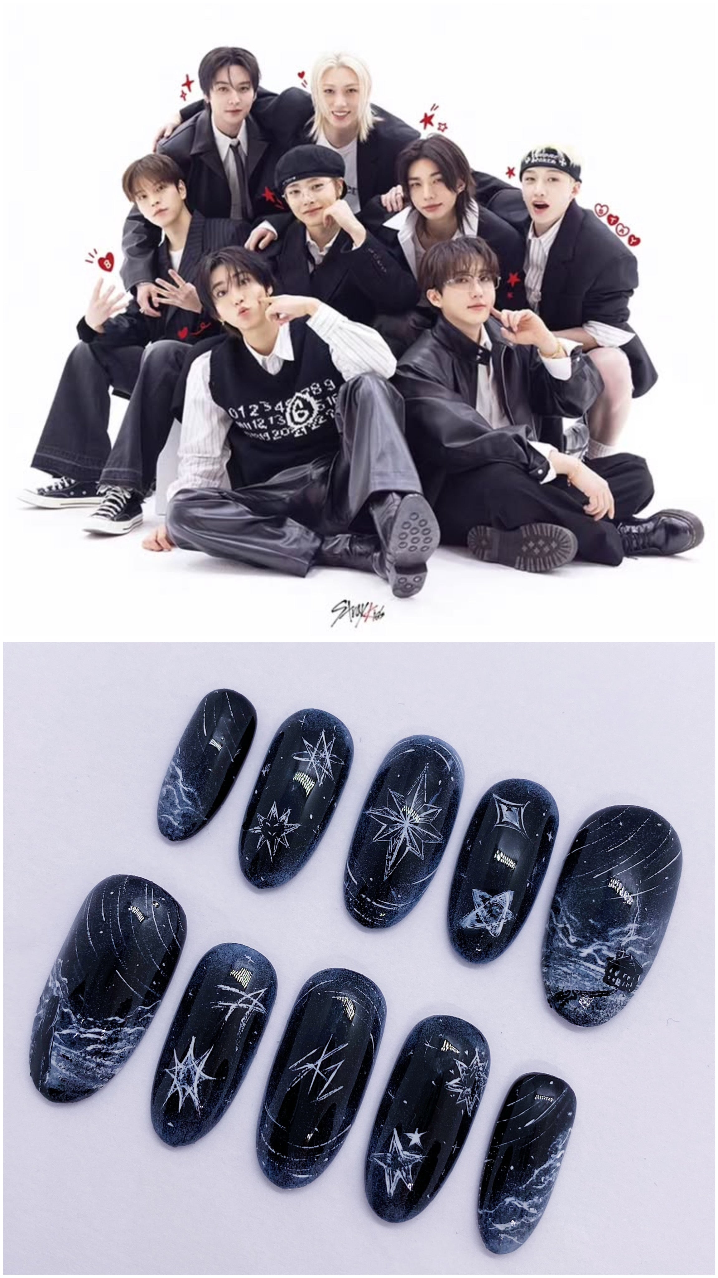 SKZ Stay press on nails