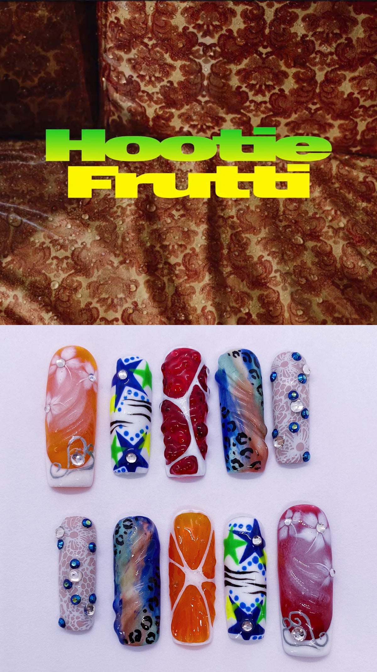 KATSEYE Hootie Frutti press on nails