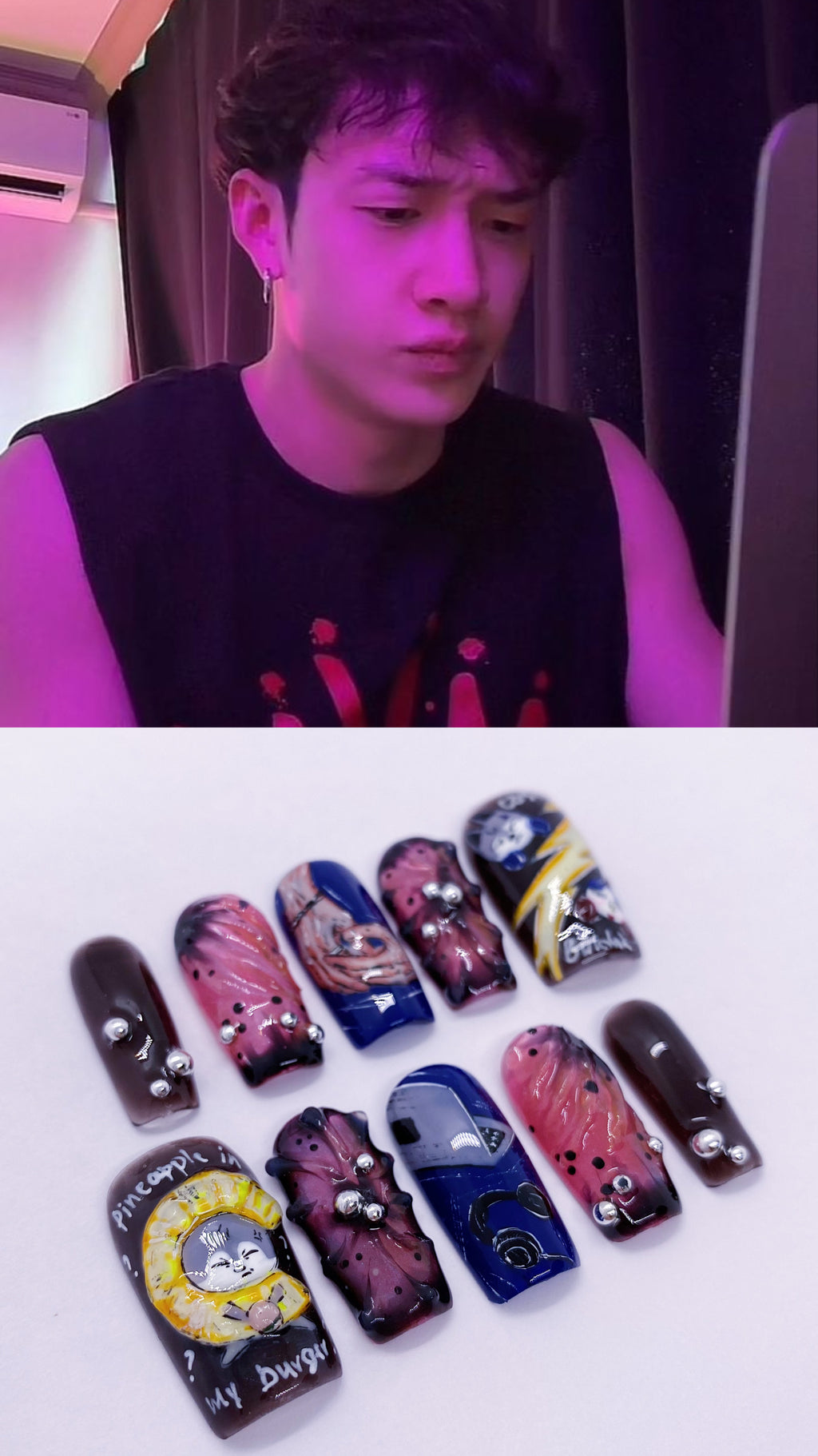 SKZ Bang Chan press on nails