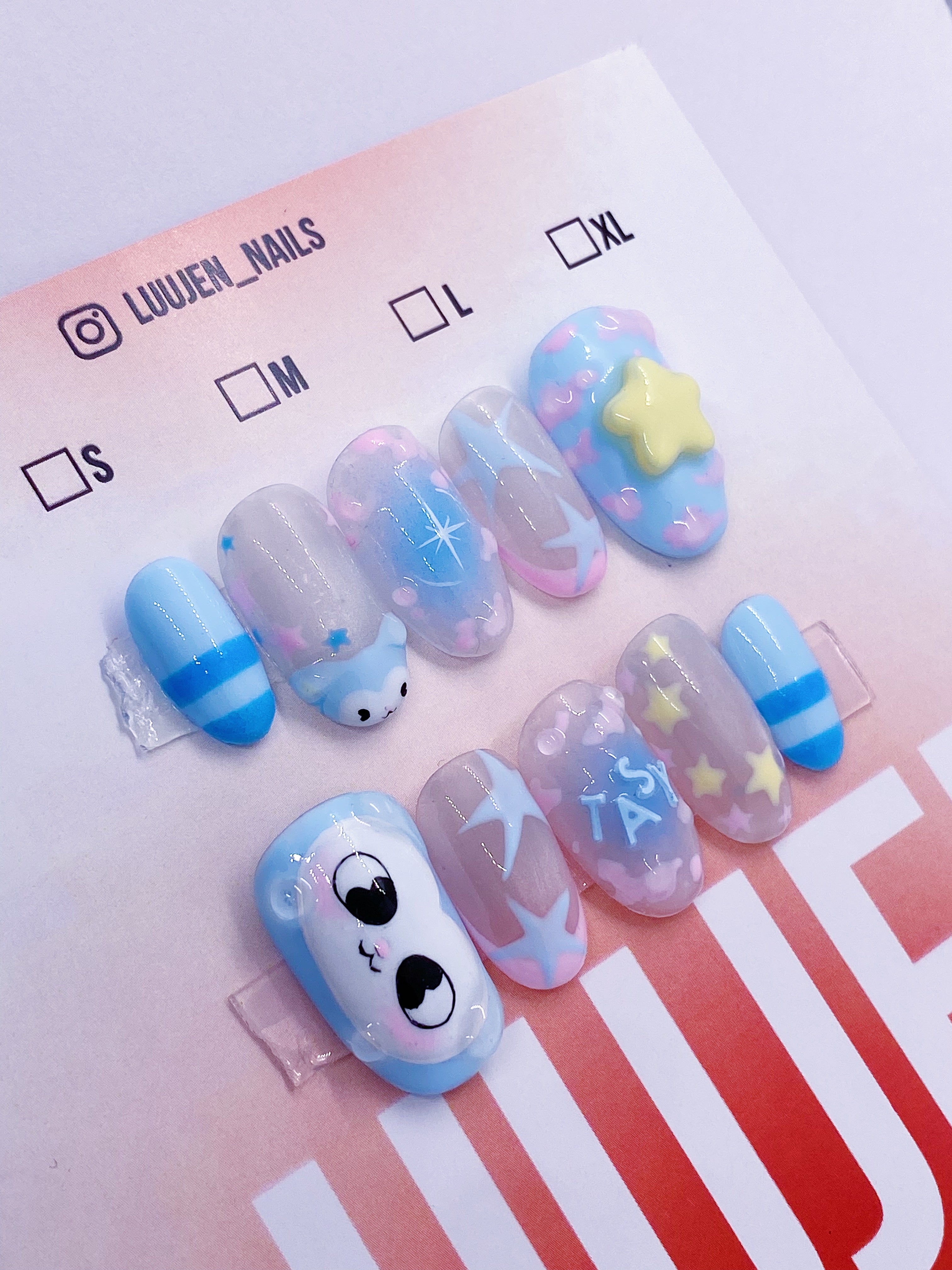 SKZ TASY press on nails