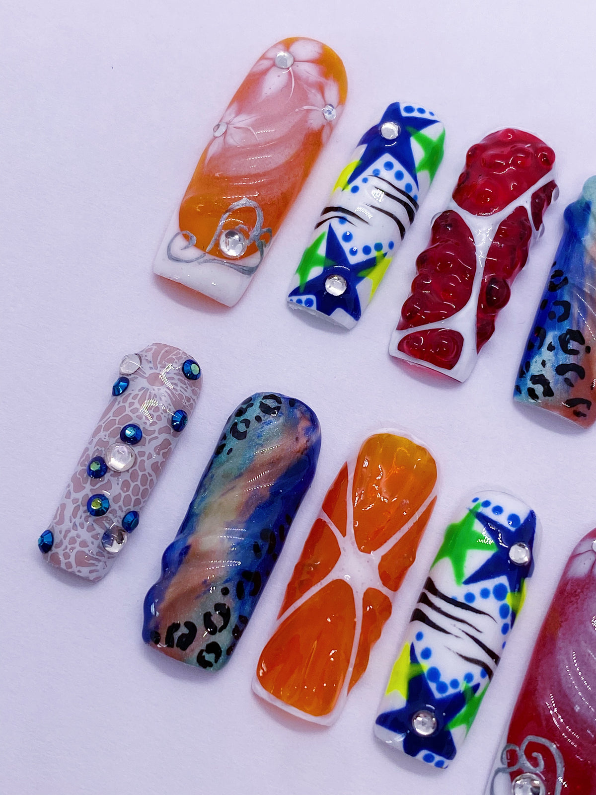 KATSEYE Hootie Frutti press on nails