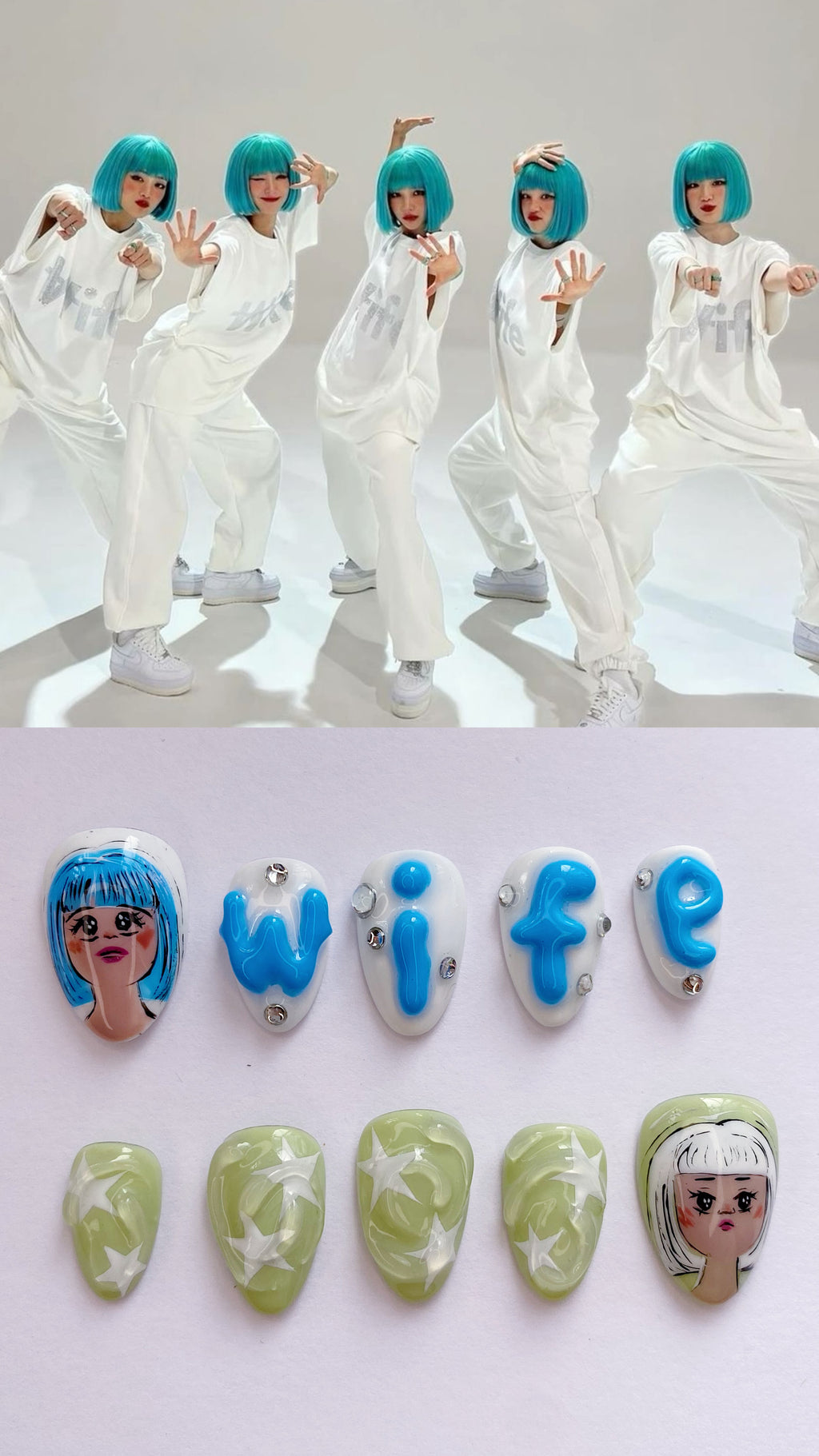 I-DLE Wife press on nails