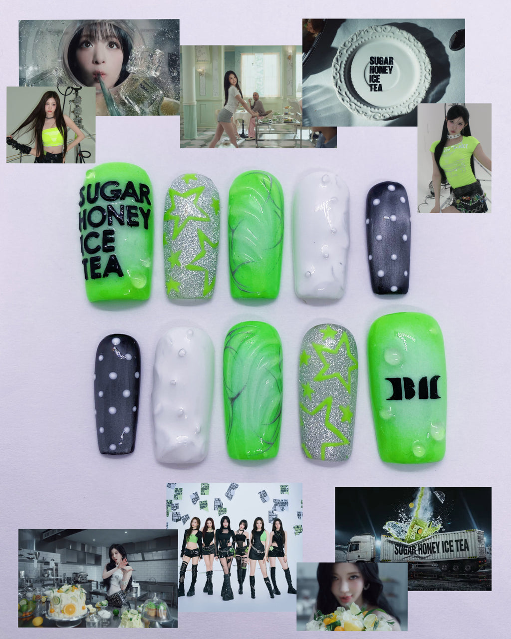 Babymonster SUGAR HONEY ICE TEA press on nails