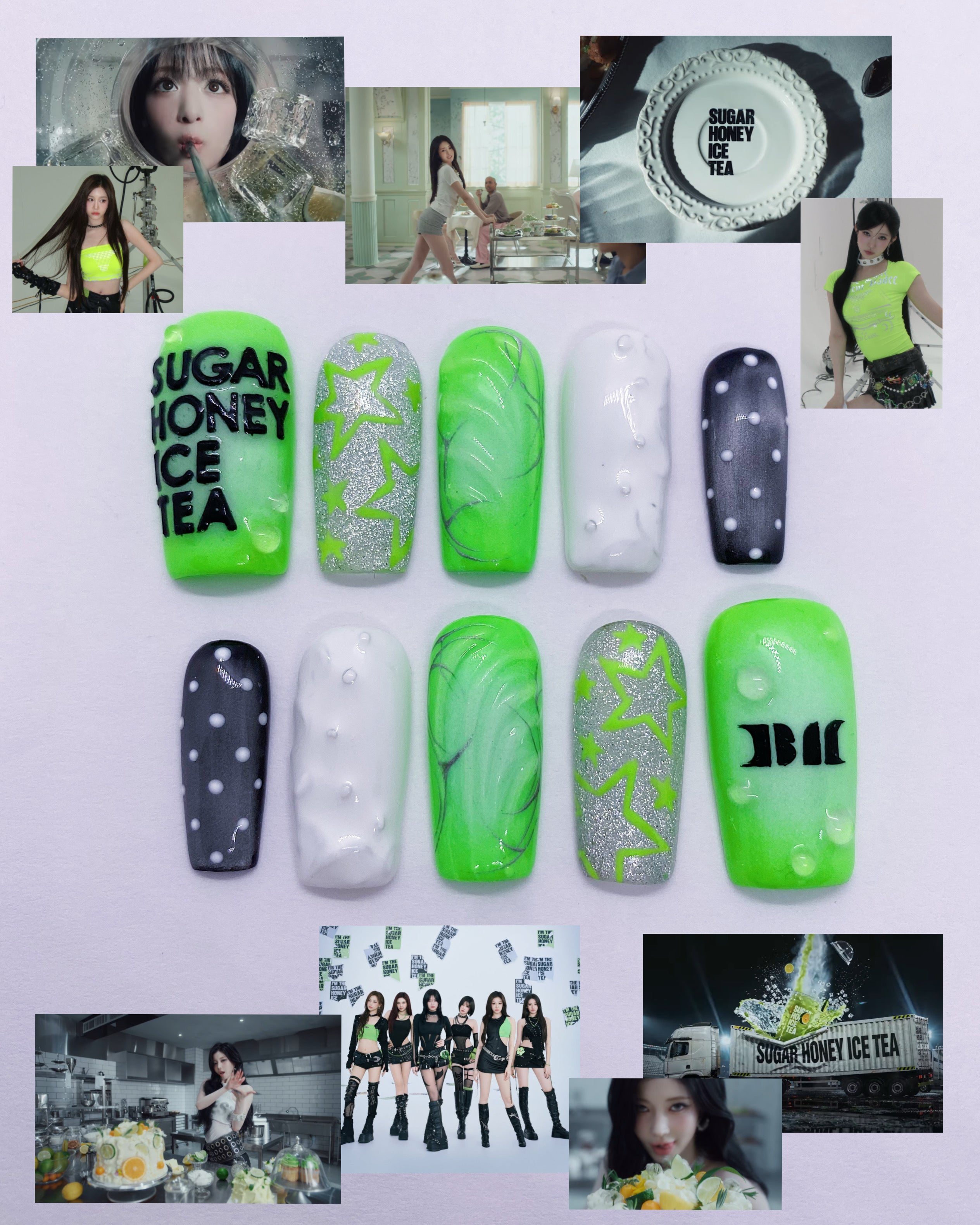 Babymonster SUGAR HONEY ICE TEA press on nails