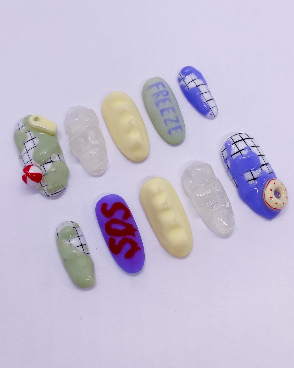 YUNA Ice Cream press on nails