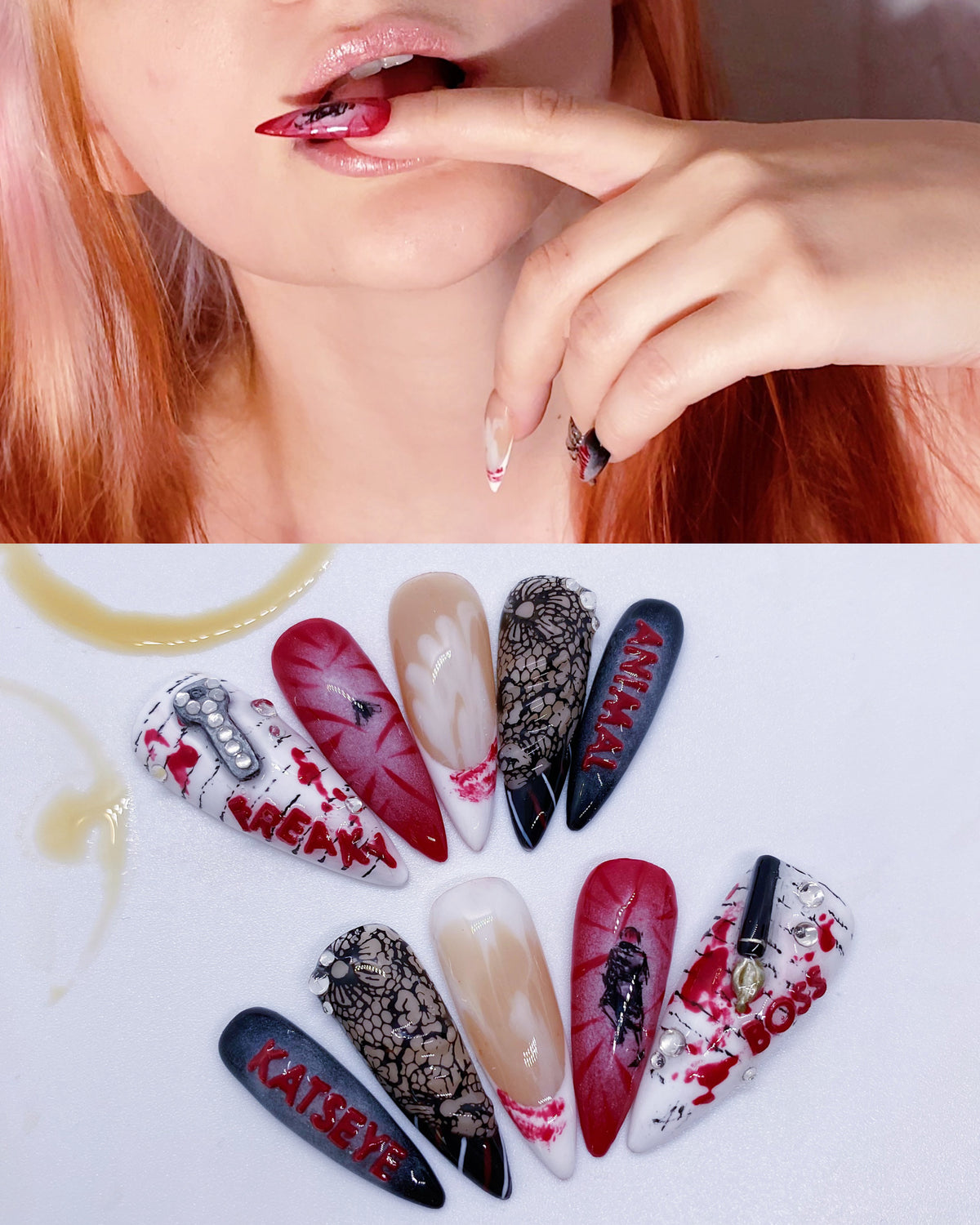 KATSEYE Animal press on nails