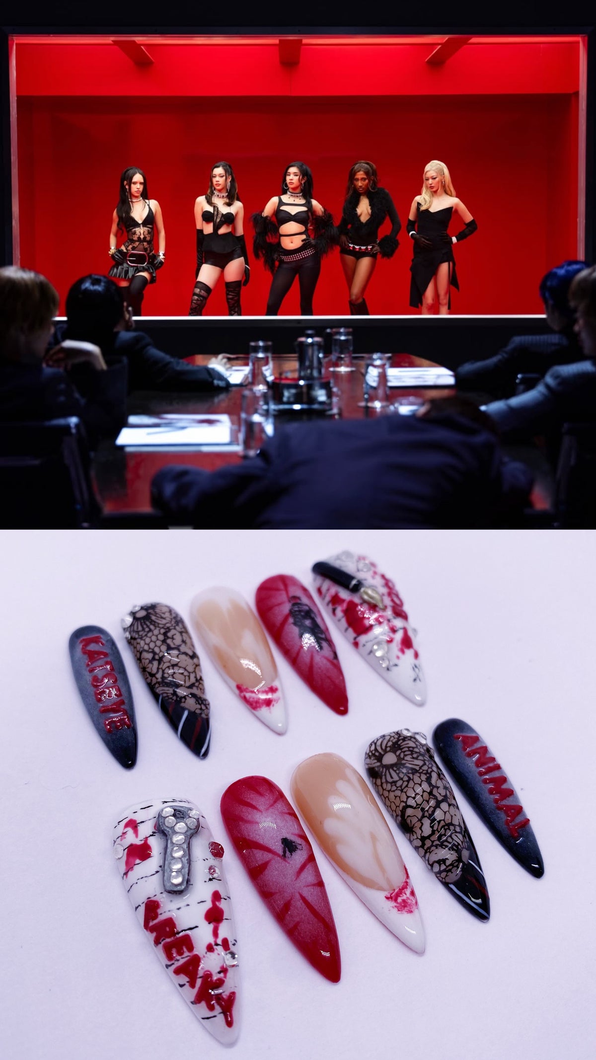 KATSEYE Animal press on nails